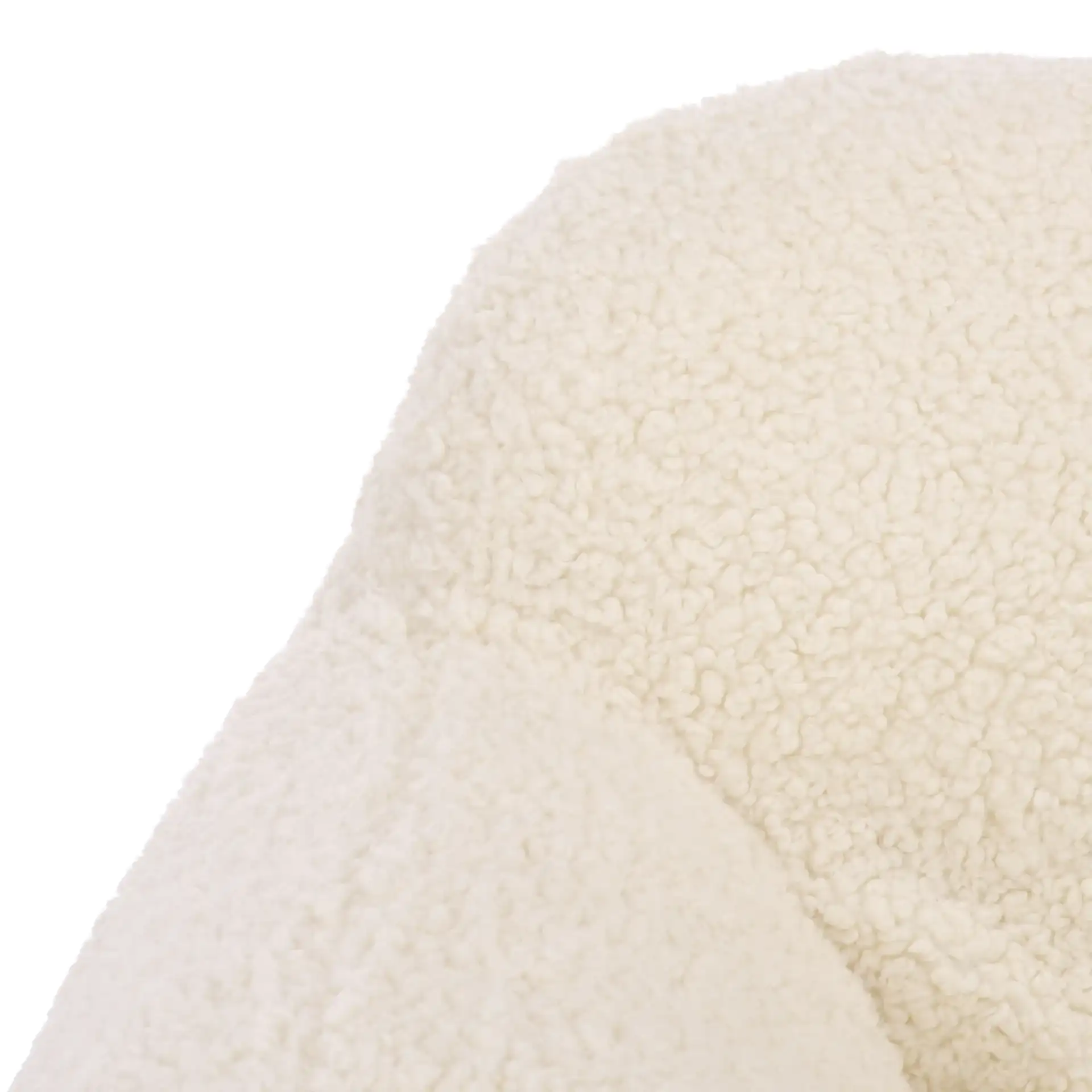 Lorianna Bean Bag Chair in White in a styled room