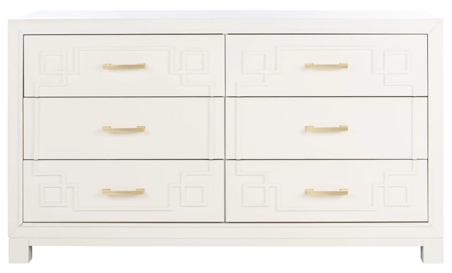 Raina Six-Drawer Dresser in Gray / Silver