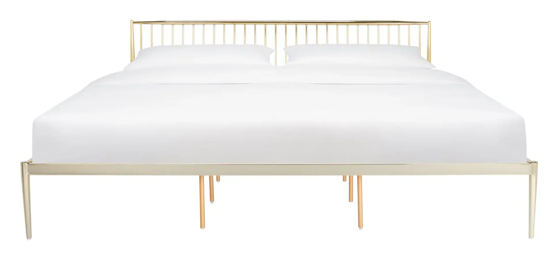 Eliza Metal Bed in Gold, detail view