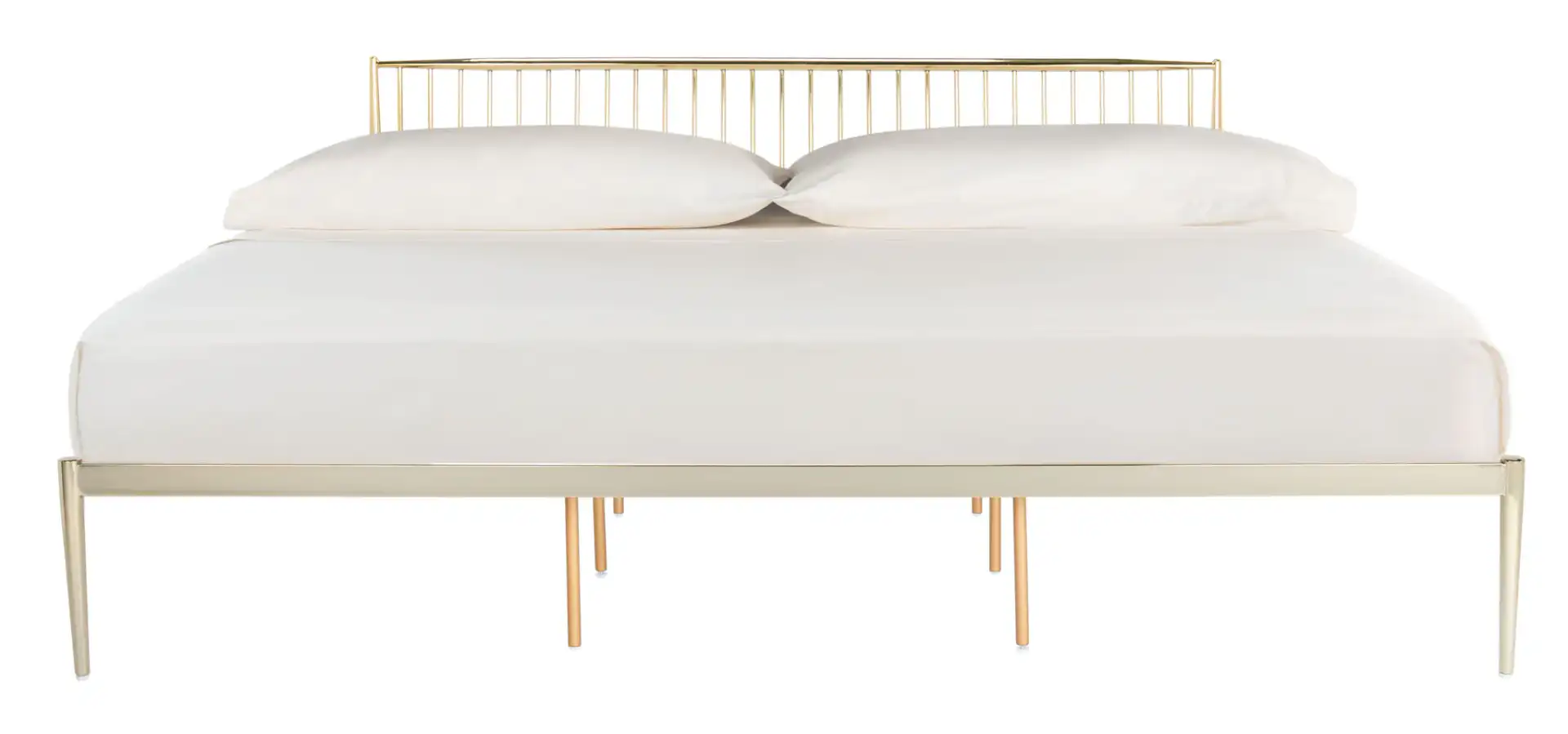 Eliza Metal Bed in Gold, detail view