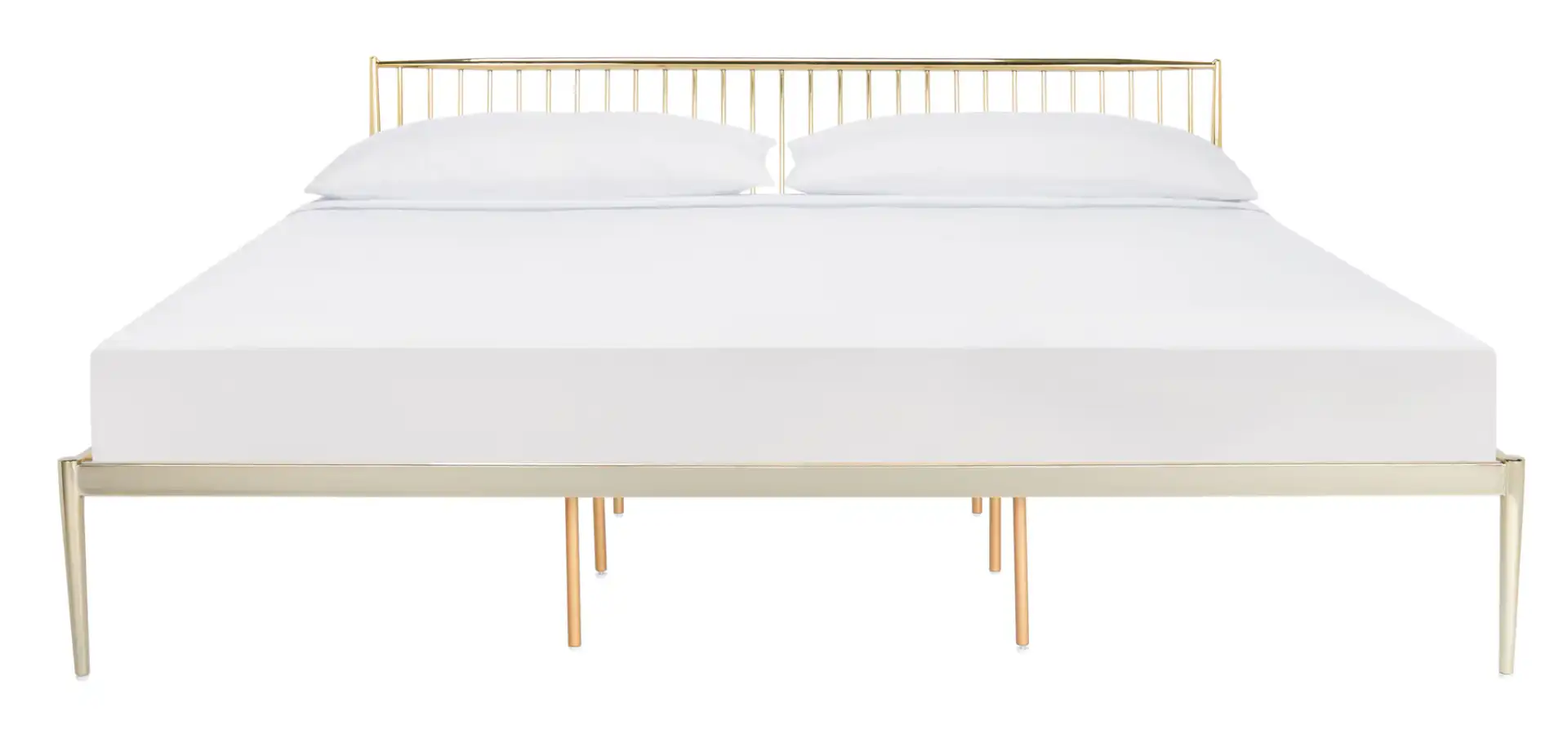 Eliza Metal Bed in Gold, detail view