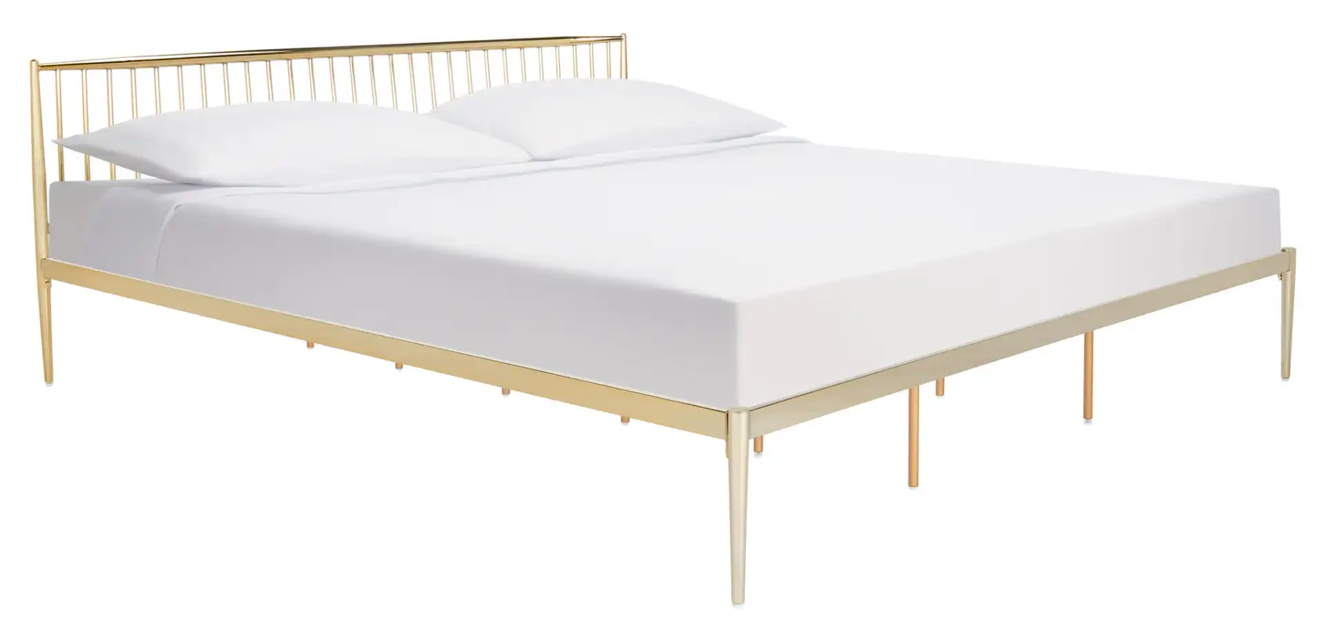 Eliza Metal Bed in Gold, detail view