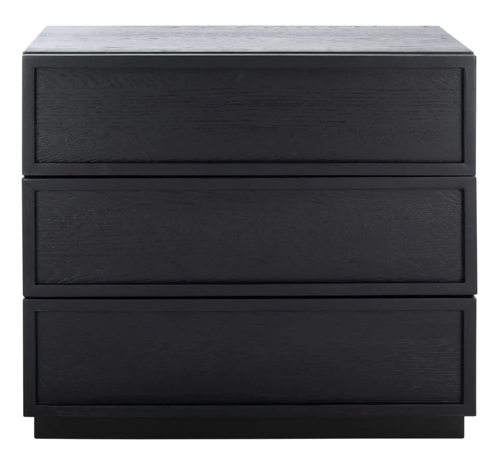 Zeus Three-Drawer Wood Chest in Black