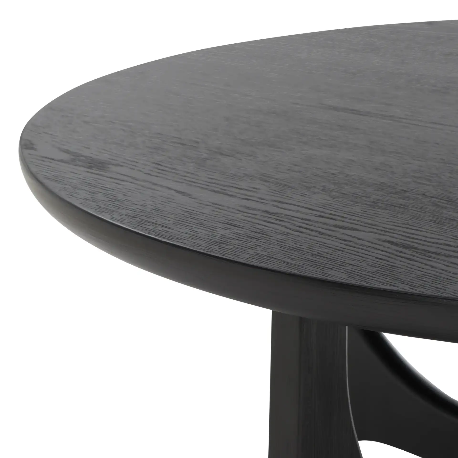 Sasha Wood Coffee Table in Black in a styled room