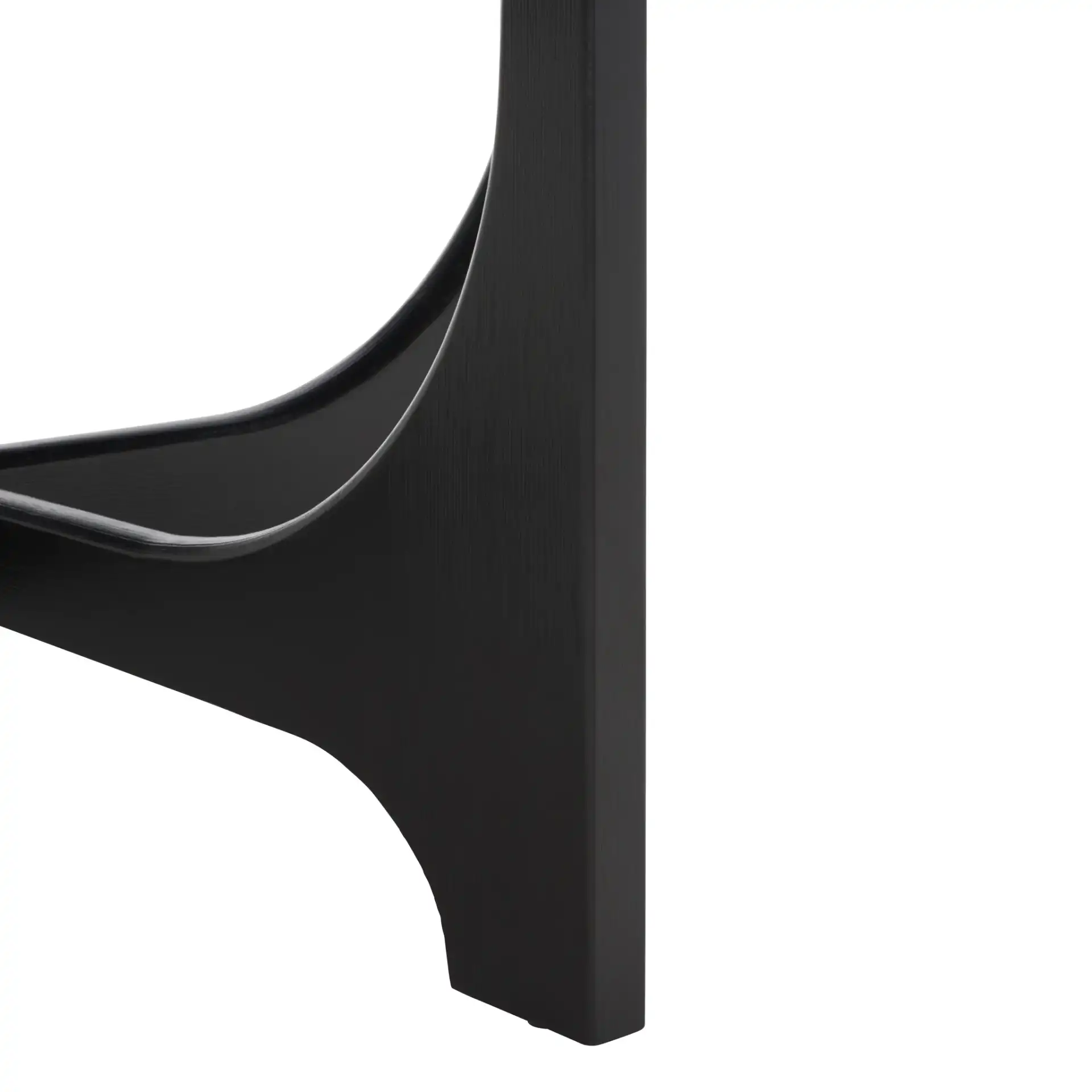 Sasha Wood Coffee Table in Black, detail view
