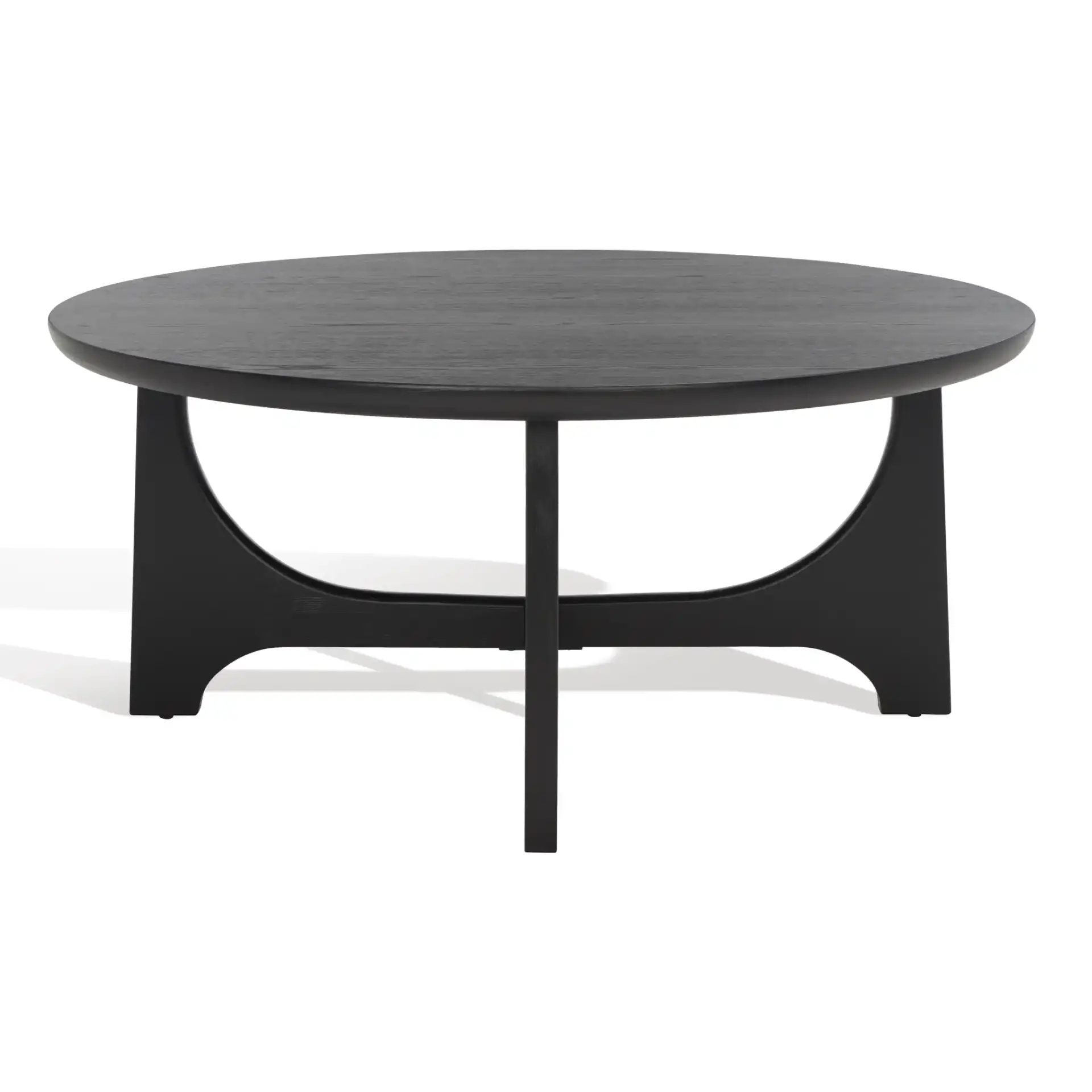 Sasha Wood Coffee Table in Black, detail view