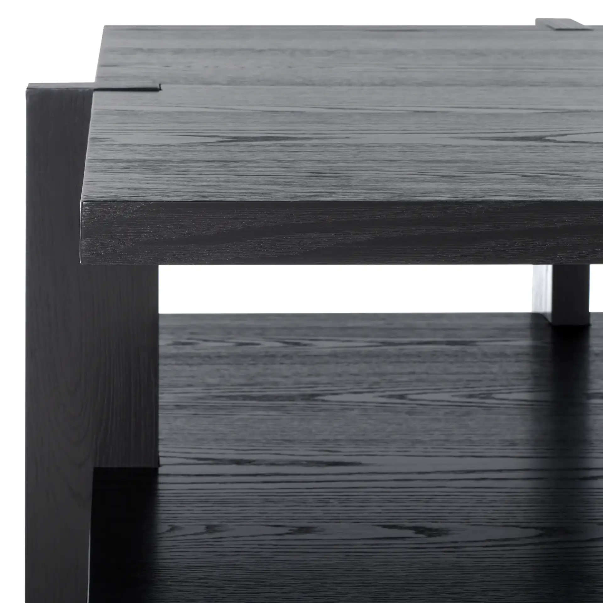 Quigley Square Coffee Table in Black in a styled room