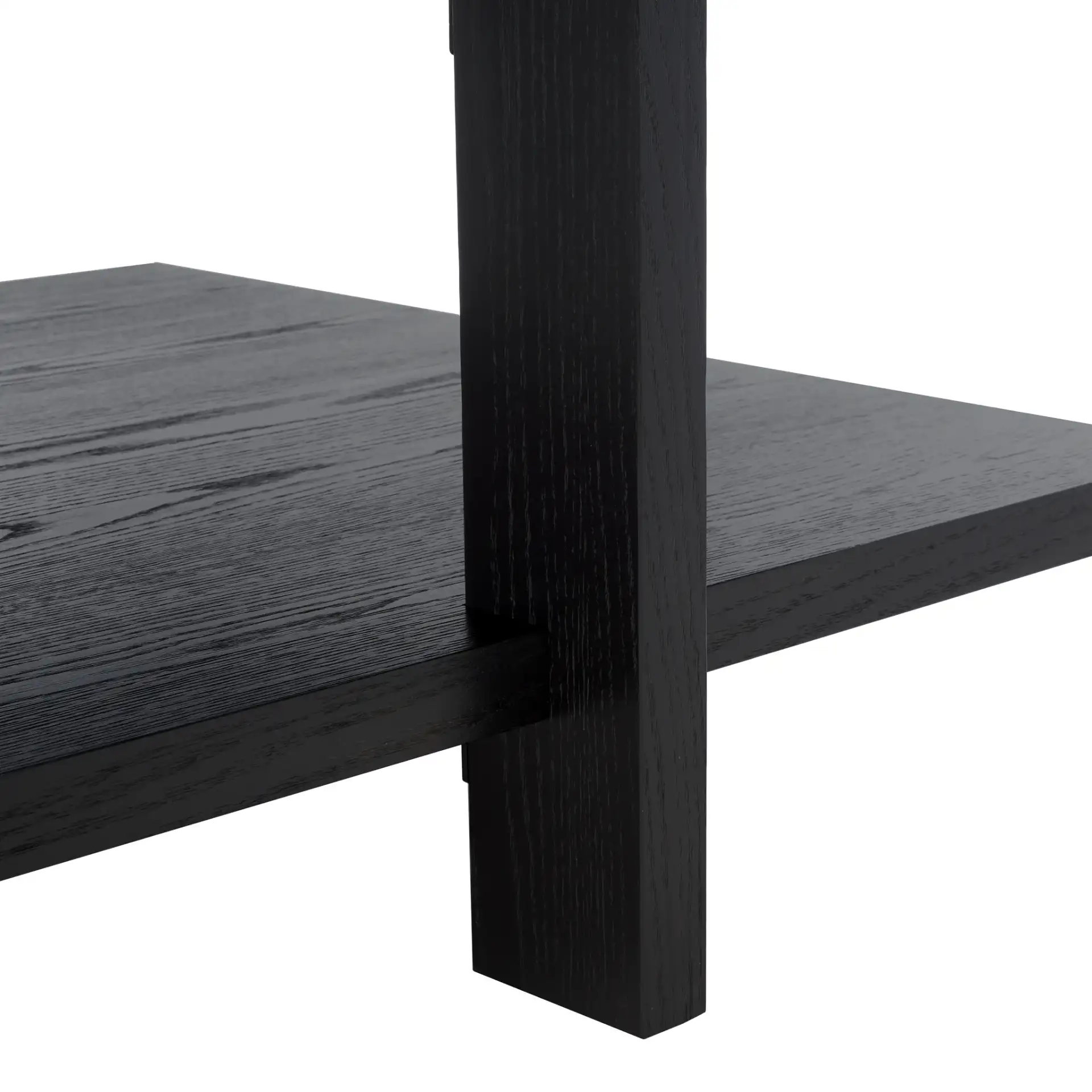 Quigley Square Coffee Table in Black, detail view