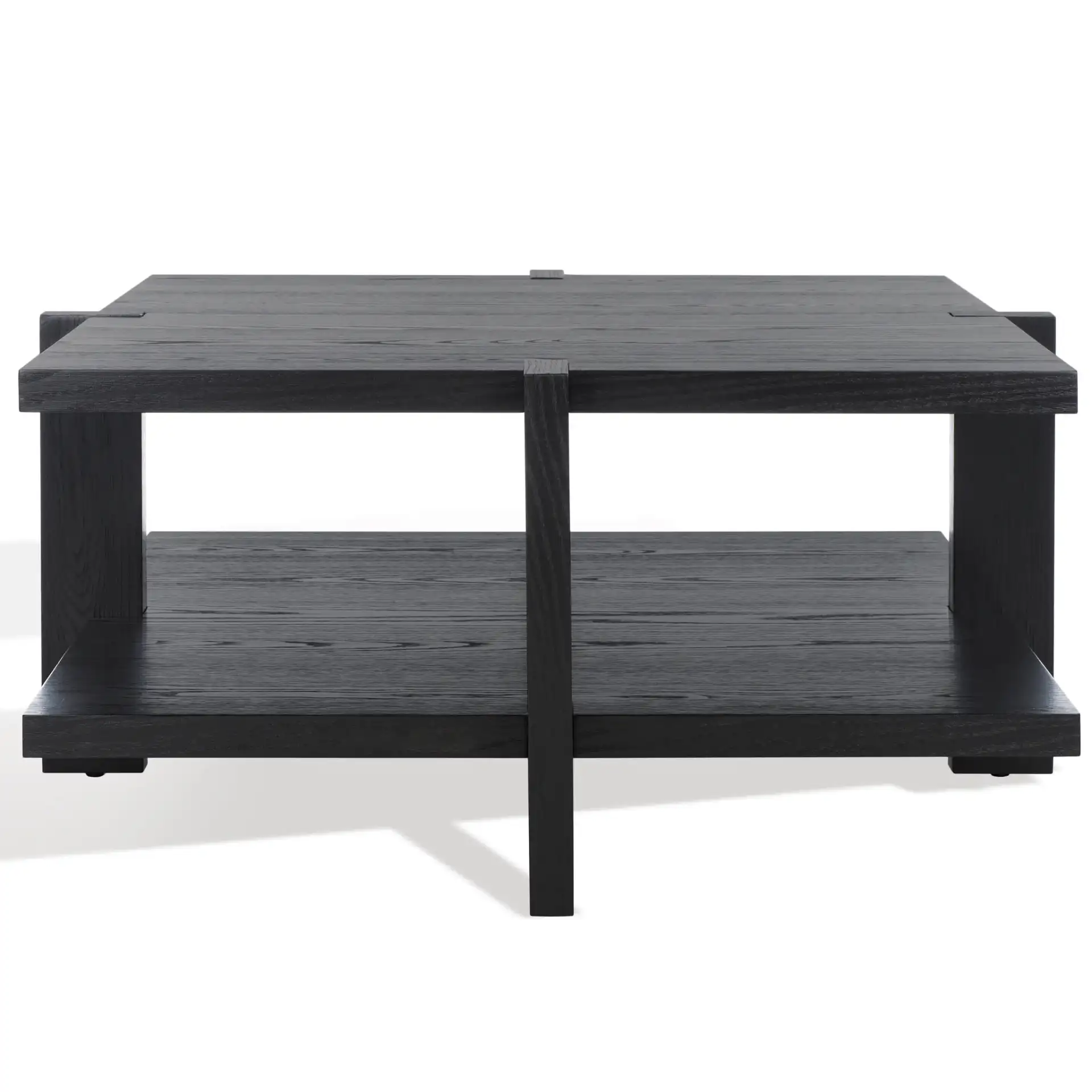 Quigley Square Coffee Table in Black, detail view