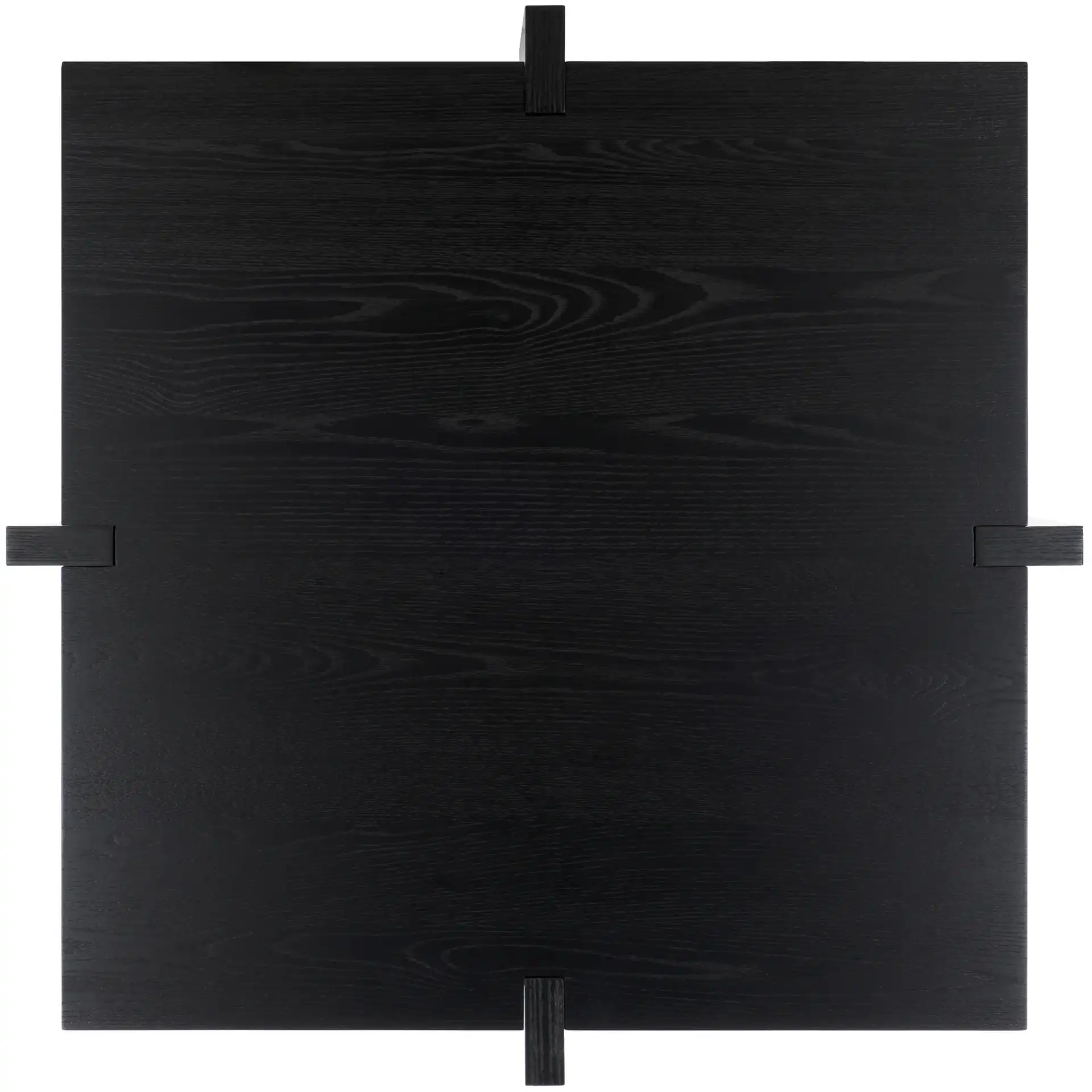 Quigley Square Coffee Table in Black, detail view