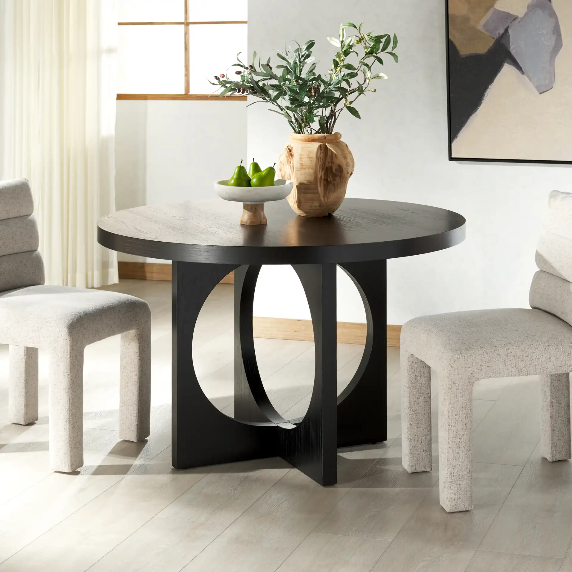 Feliciabella 47-Inch Dining Table in Natural in a styled room