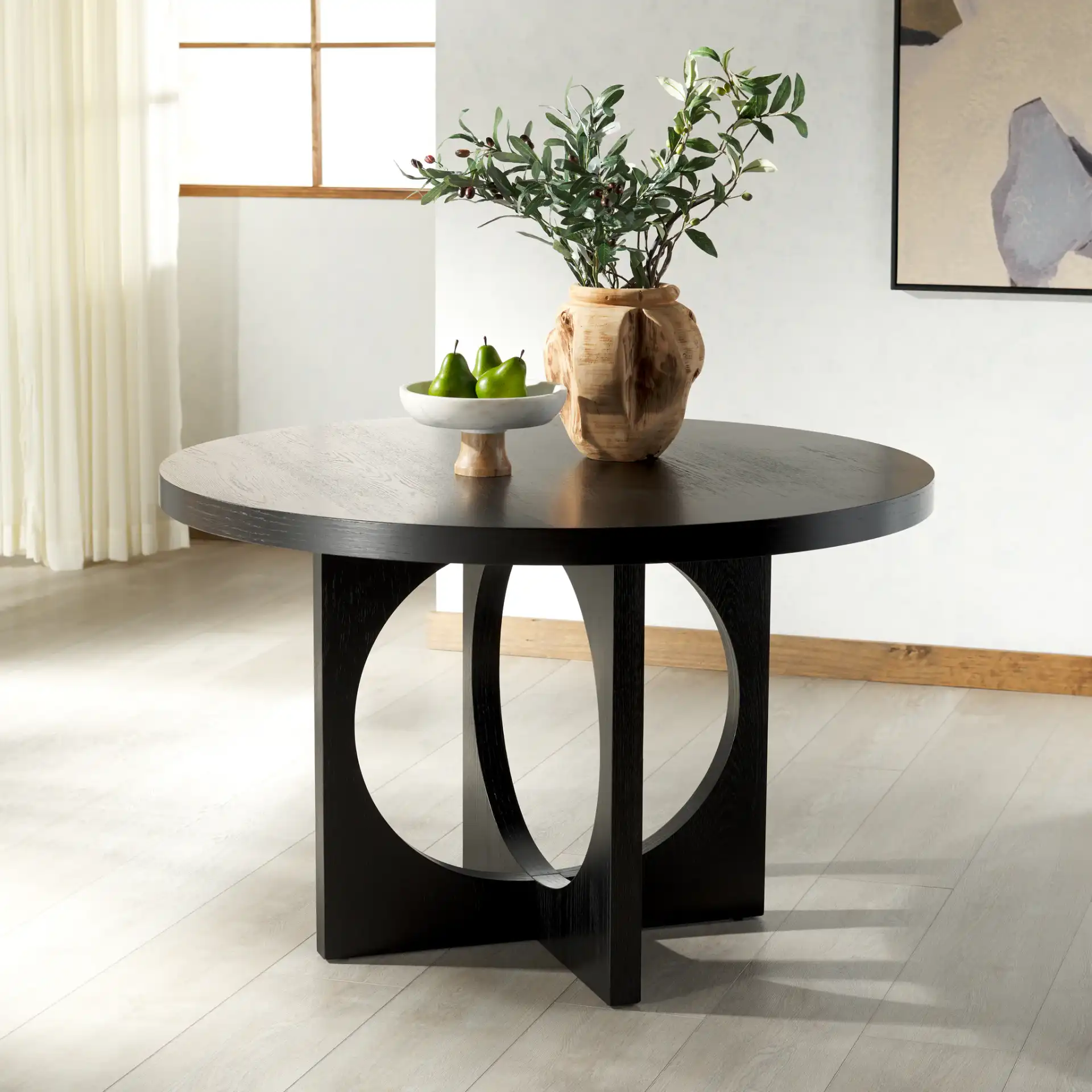 Feliciabella 47-Inch Dining Table in Natural in a styled room