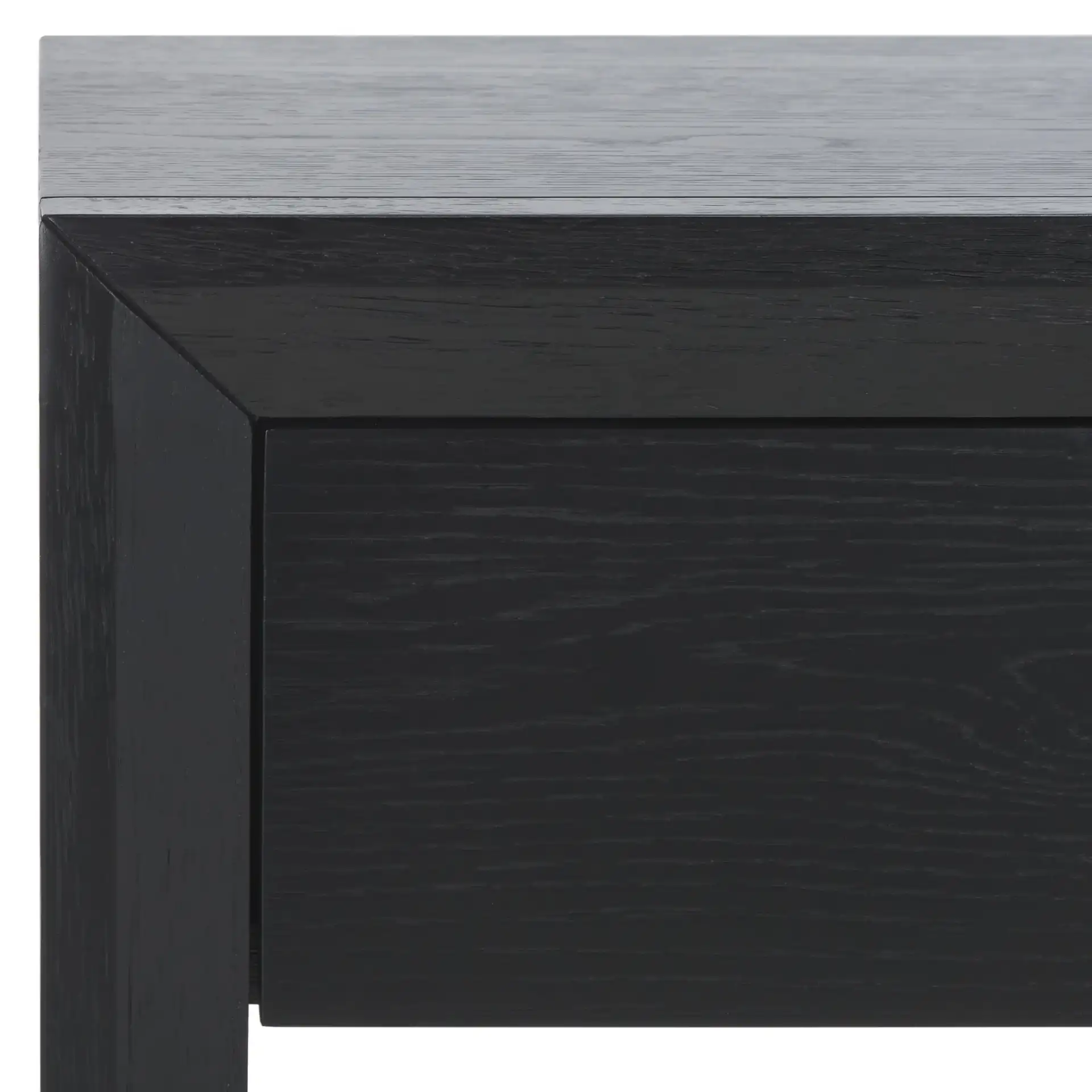 Darnell One-Drawer Nightstand in Black in a styled room