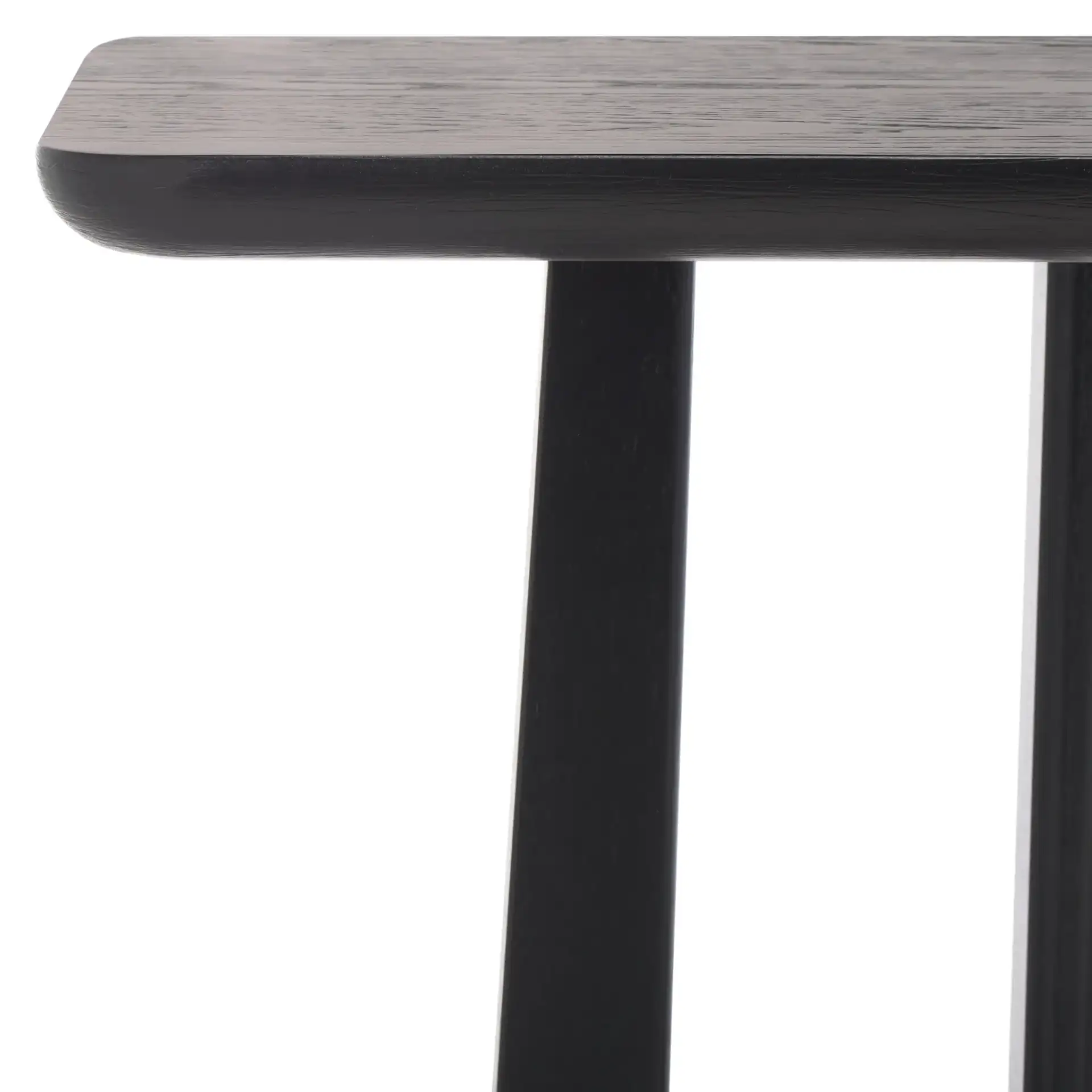 Sasha Wood Console Table in Black in a styled room