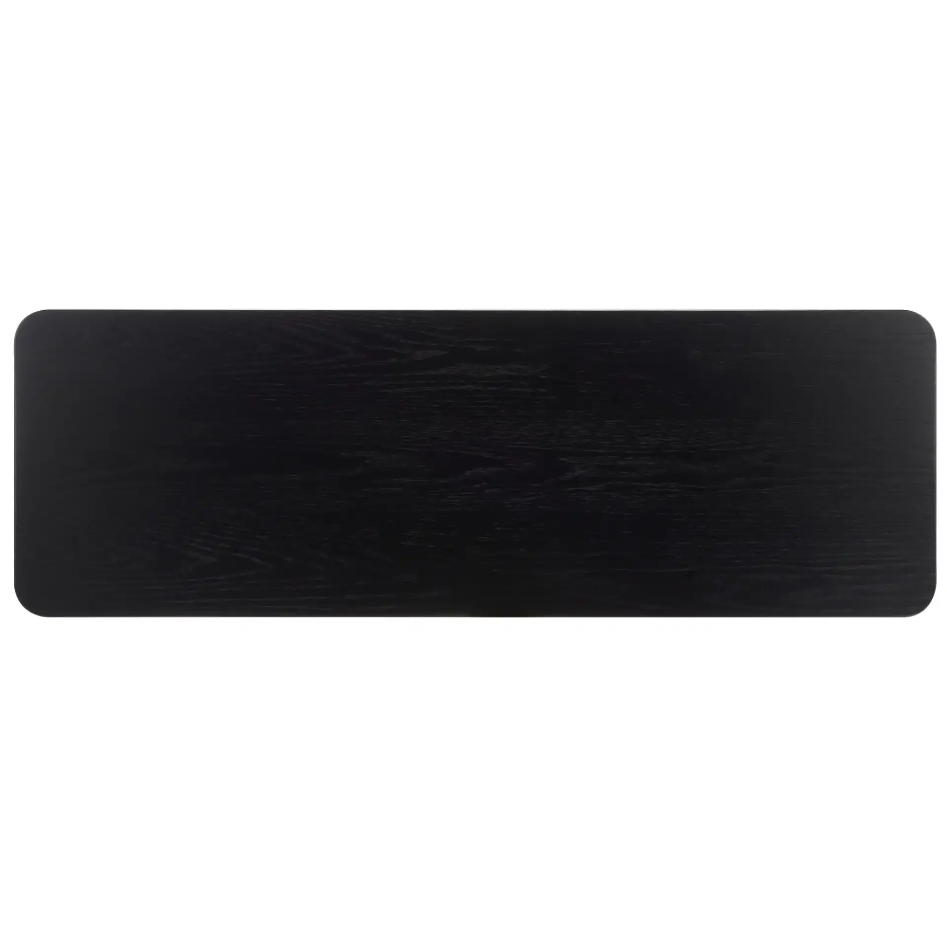 Sasha Wood Console Table in Black, detail view