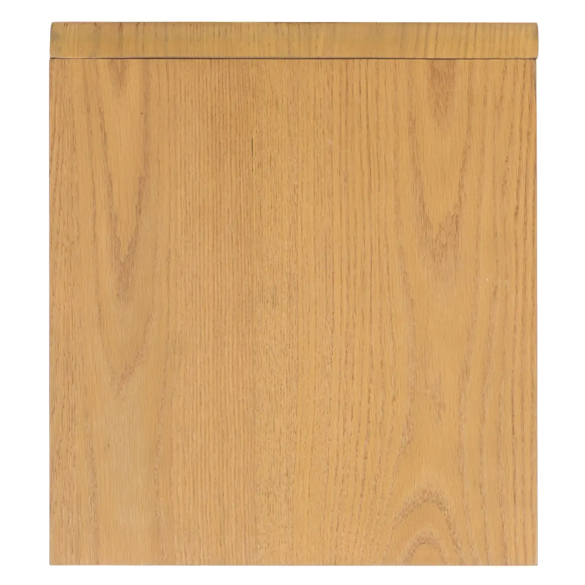 Kassia Wood "C" Table in Medium Oak, detail view