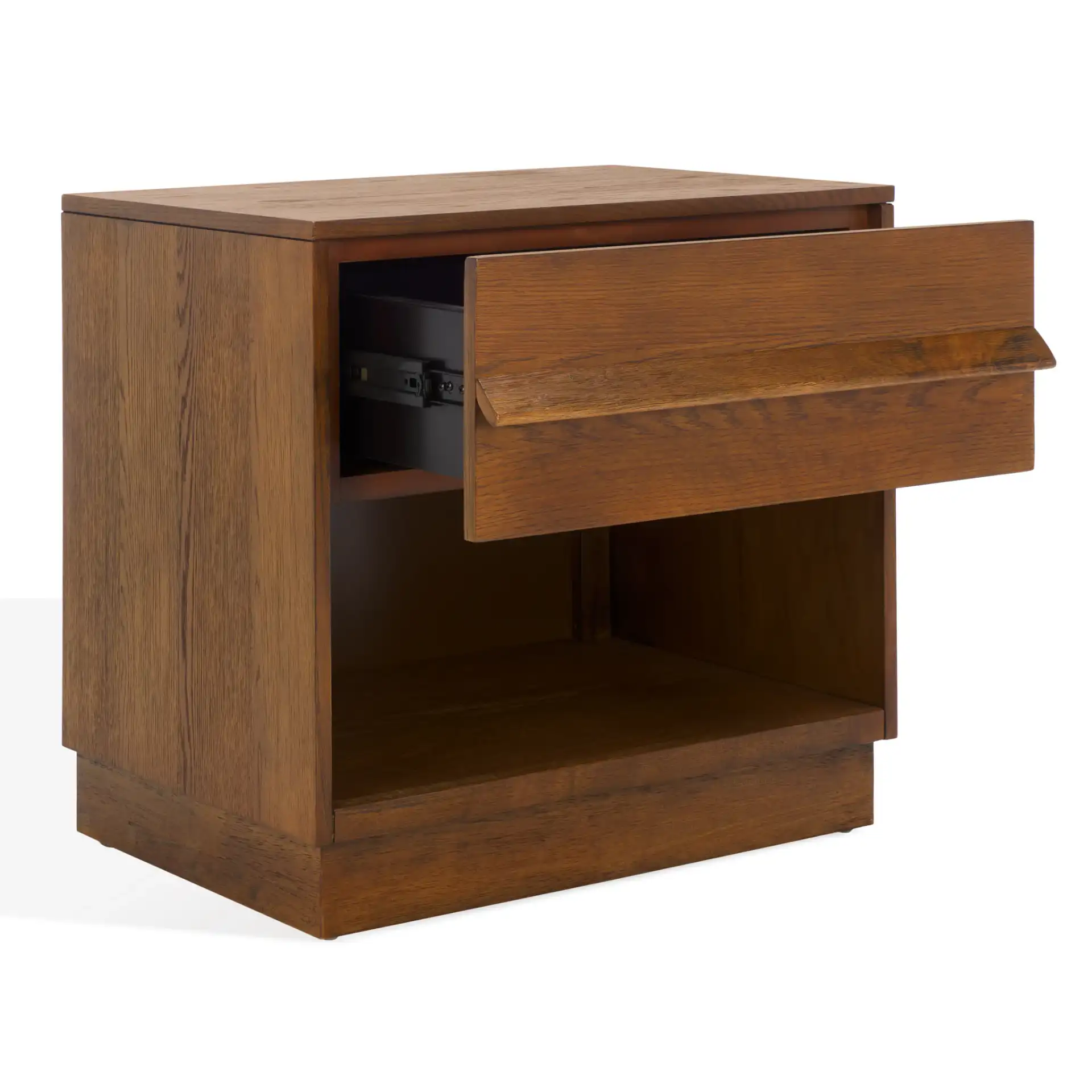 Deirdra One-Drawer Nightstand in Black, detail view