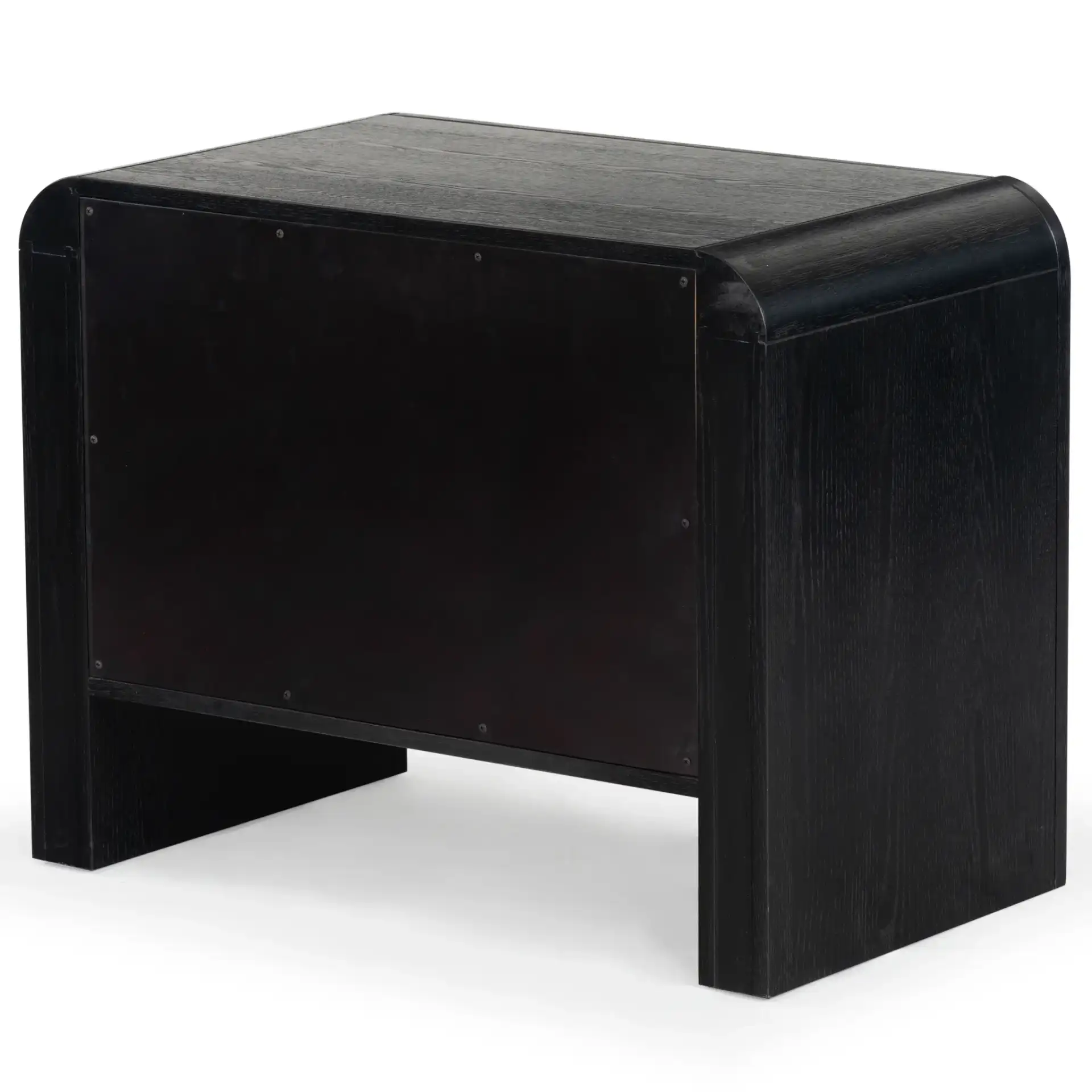 Katrina Two-Drawer Nightstand in Black, detail view