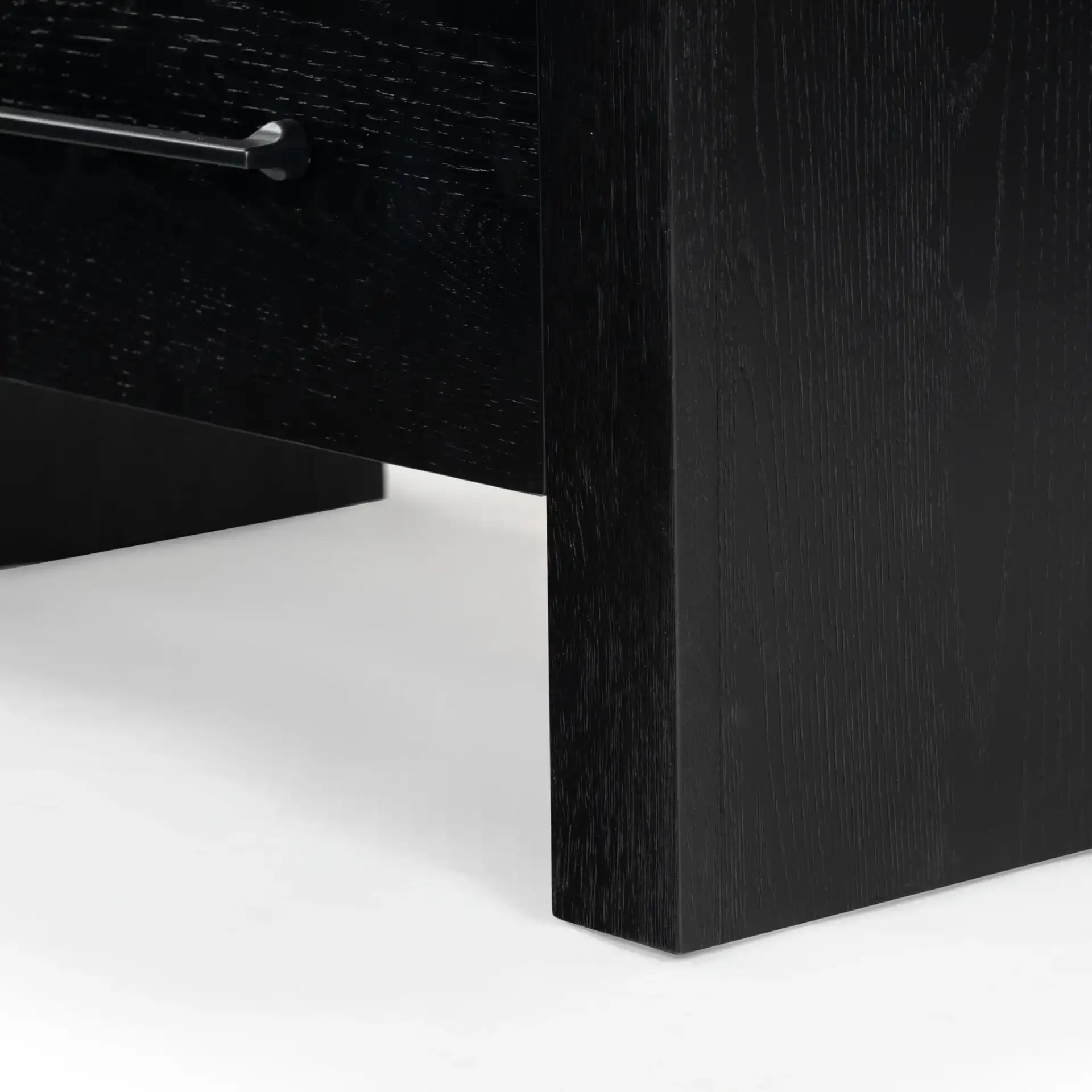 Katrina Two-Drawer Nightstand in Black, detail view