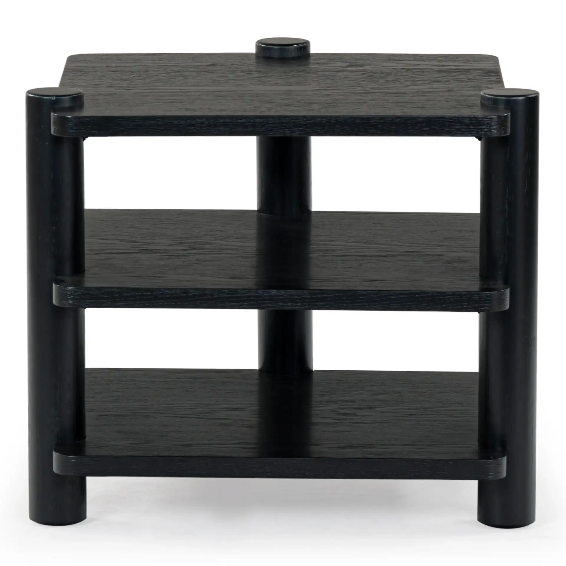 Edisyn Three-Shelf Wood Accent Table in Black