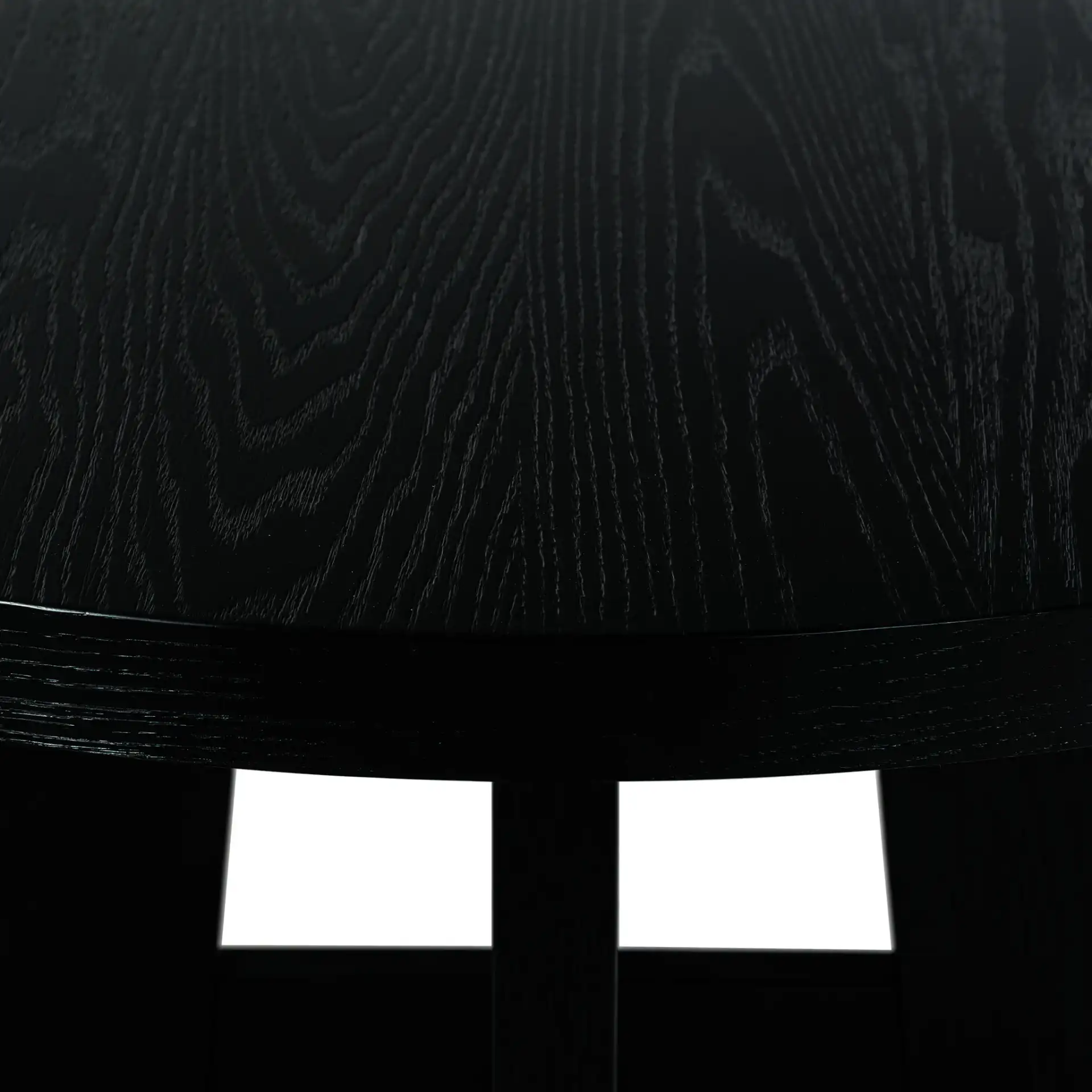 Beverley Wood 47" Dining Table in Black in a styled room