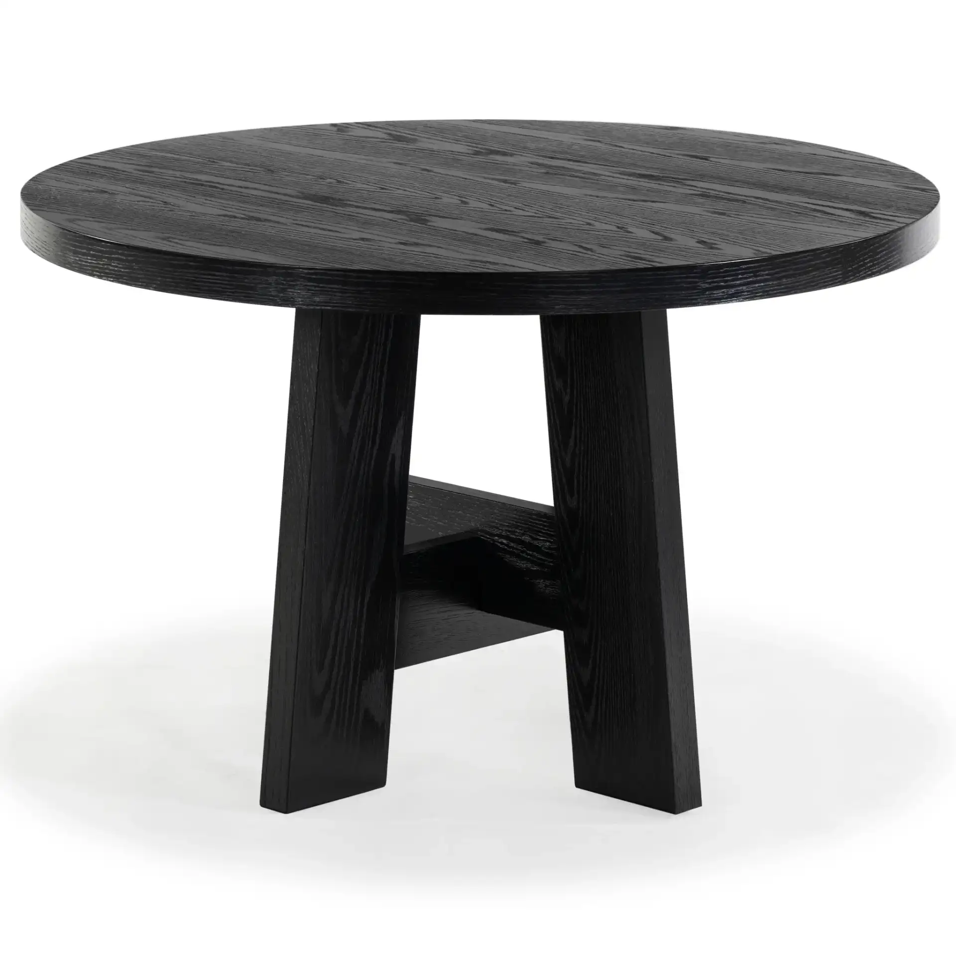 Beverley Wood 47" Dining Table in Black, detail view