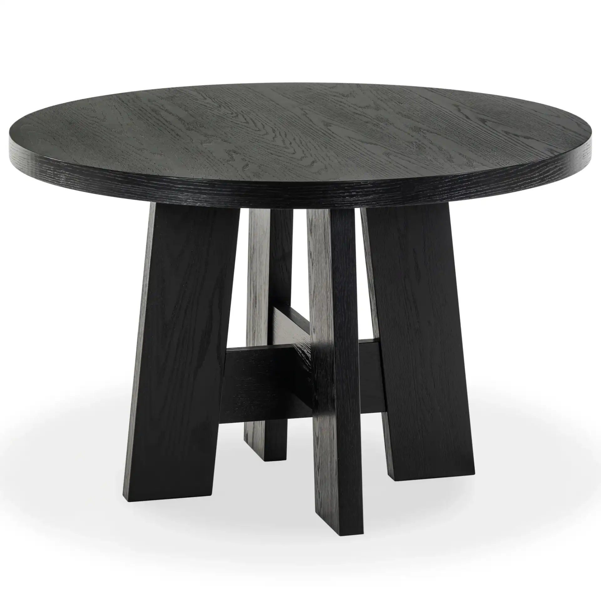 Beverley Wood 47" Dining Table in Black, detail view