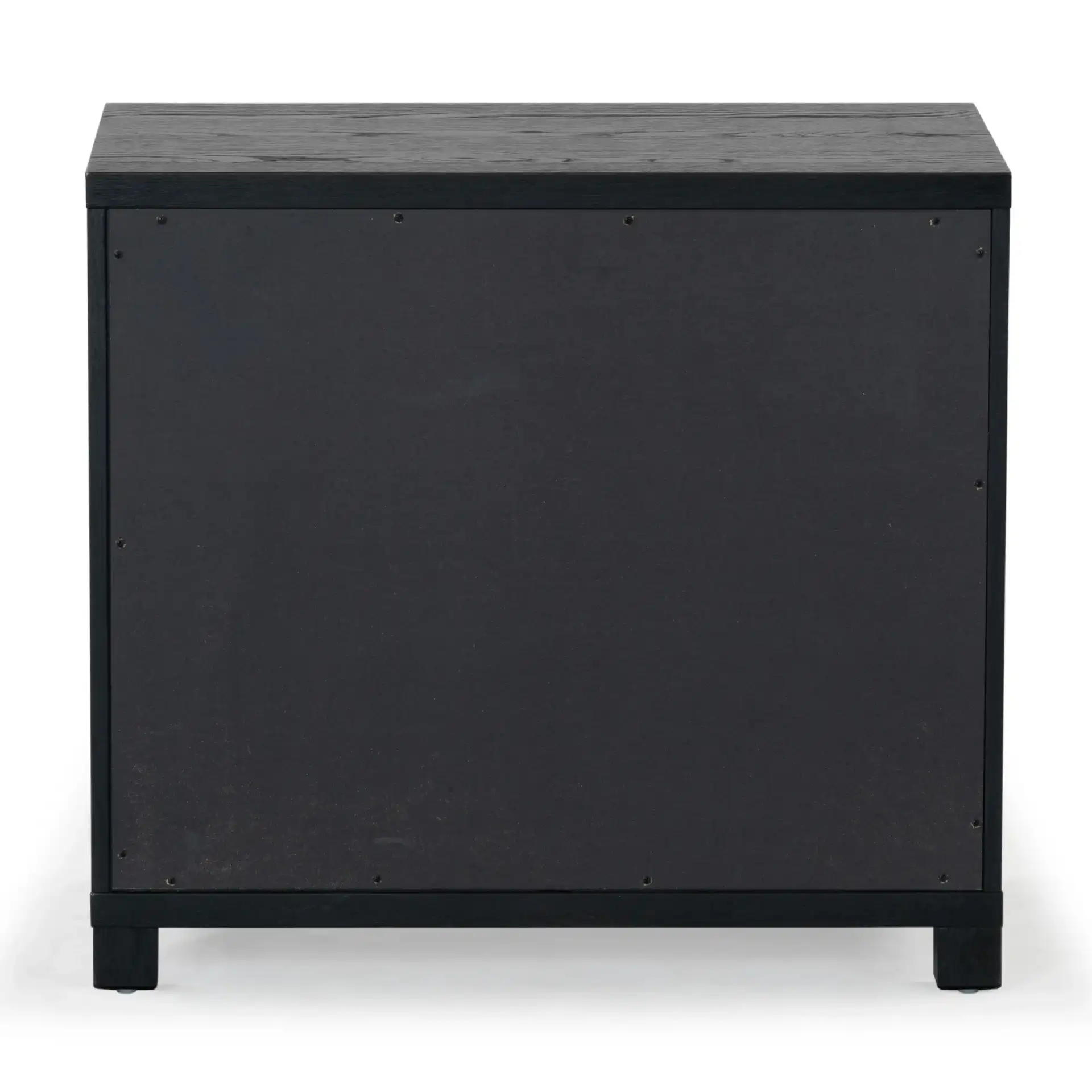 Tobiette Two-Drawer Nightstand in Black, detail view