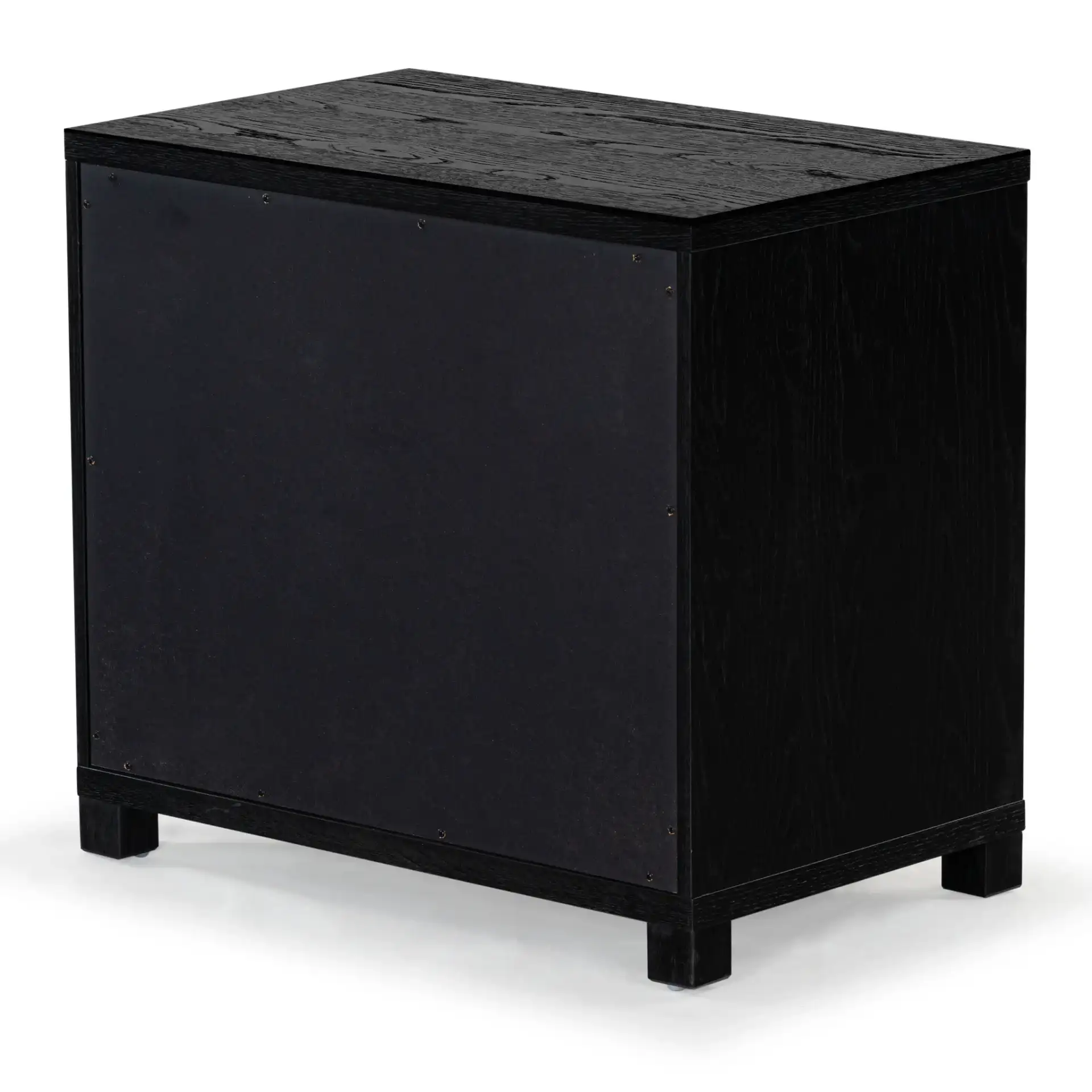 Tobiette Two-Drawer Nightstand in Black, detail view