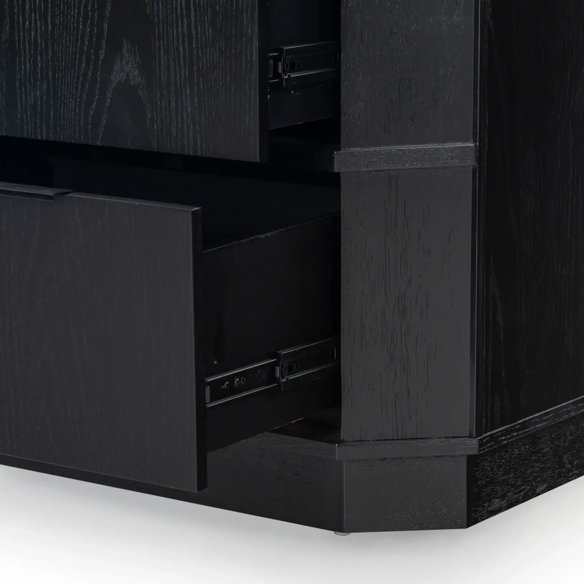 Aerilyn Two-Drawer Nightstand in Black in a styled room
