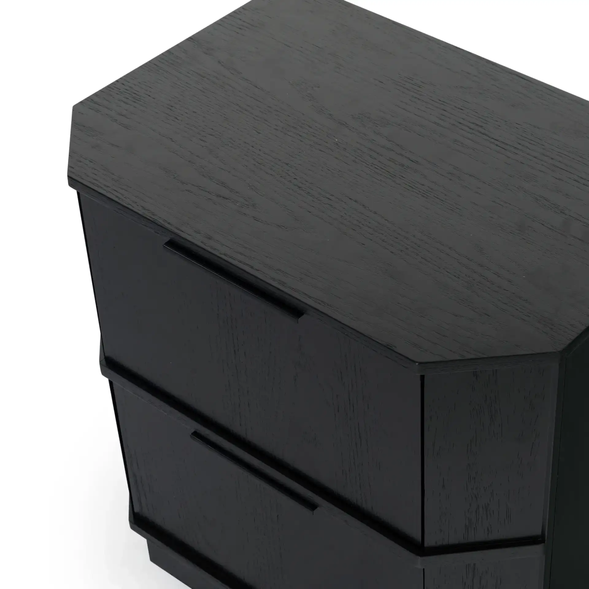 Aerilyn Two-Drawer Nightstand in Black in a styled room