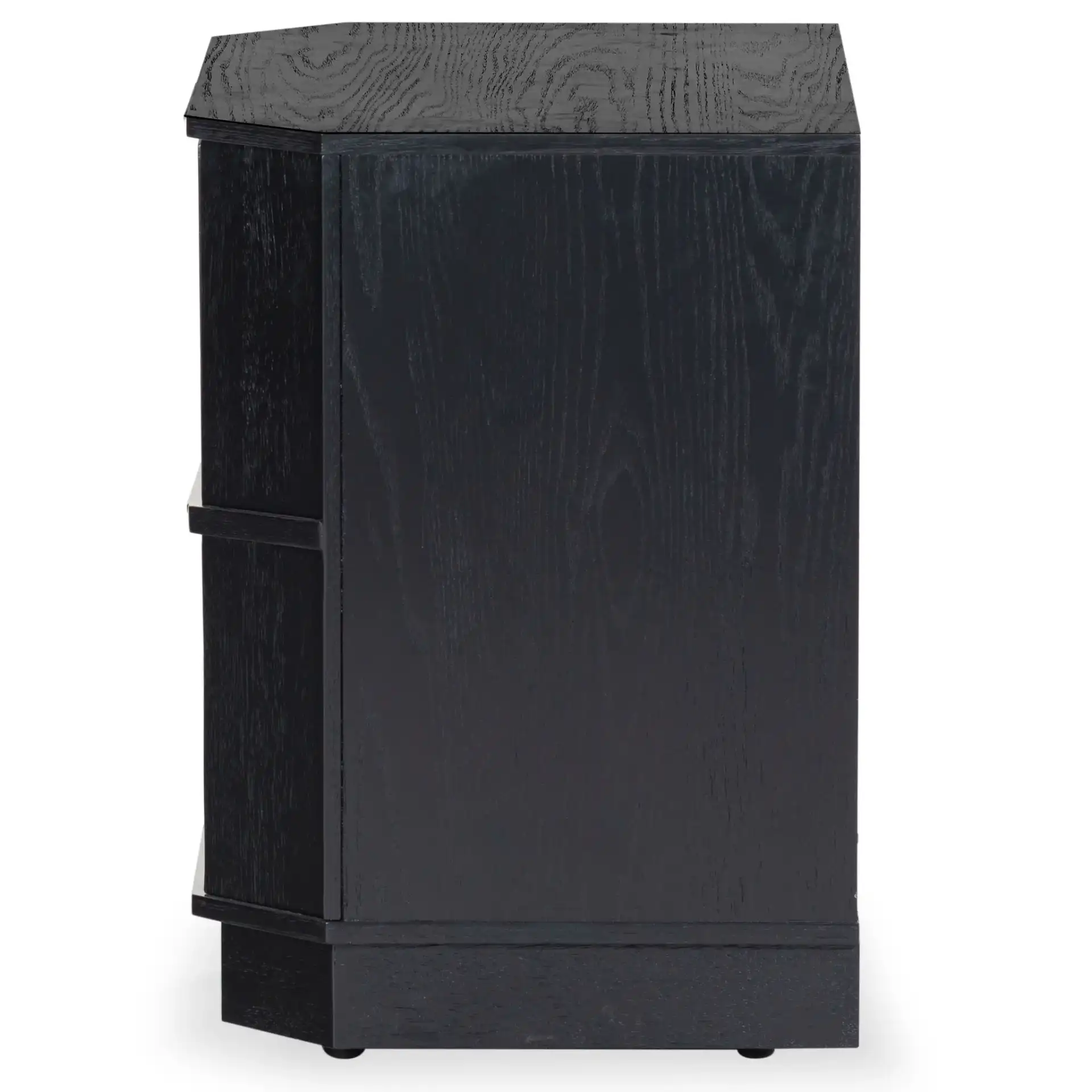Aerilyn Two-Drawer Nightstand in Black, detail view