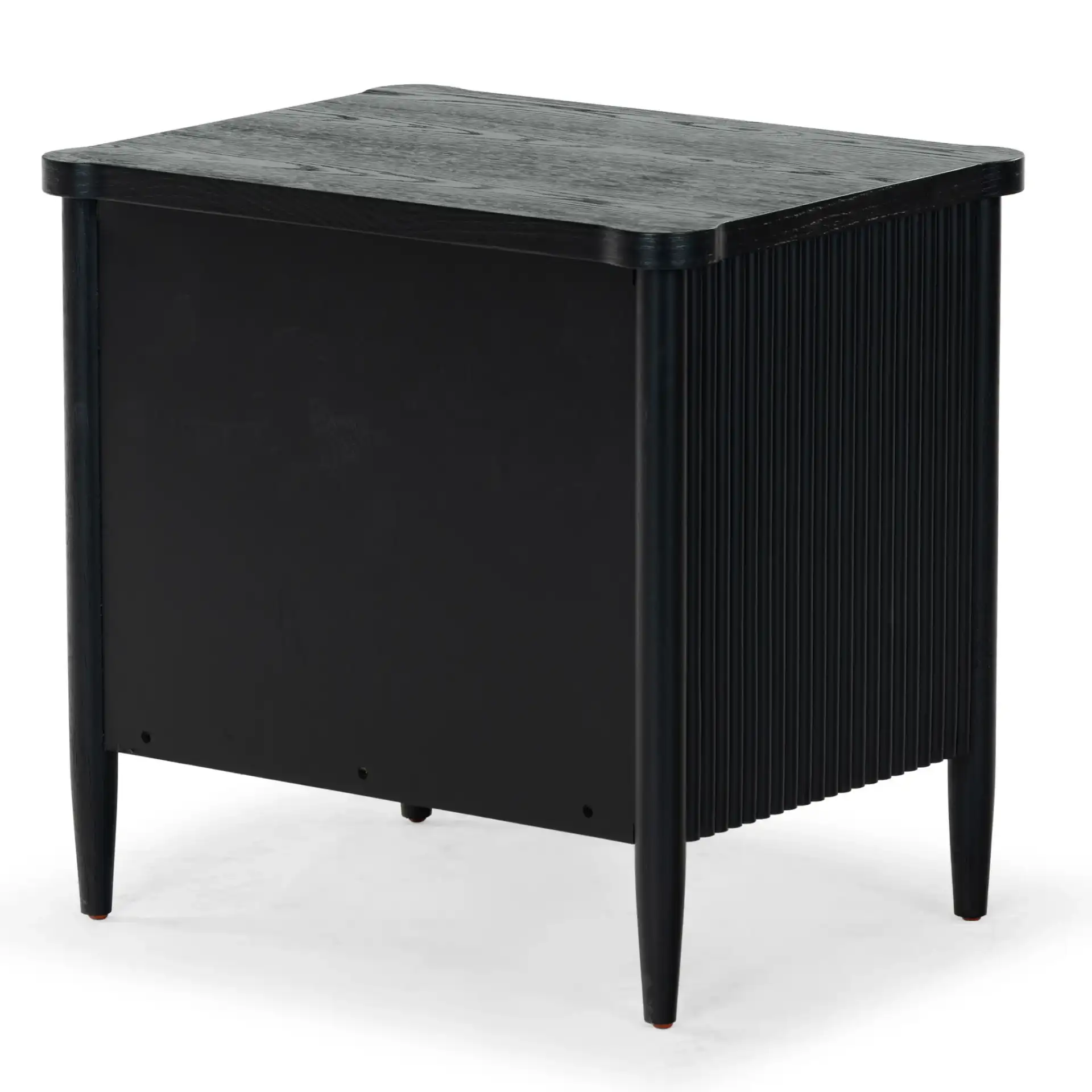 Shelbie One-Drawer Nightstand in Black, detail view