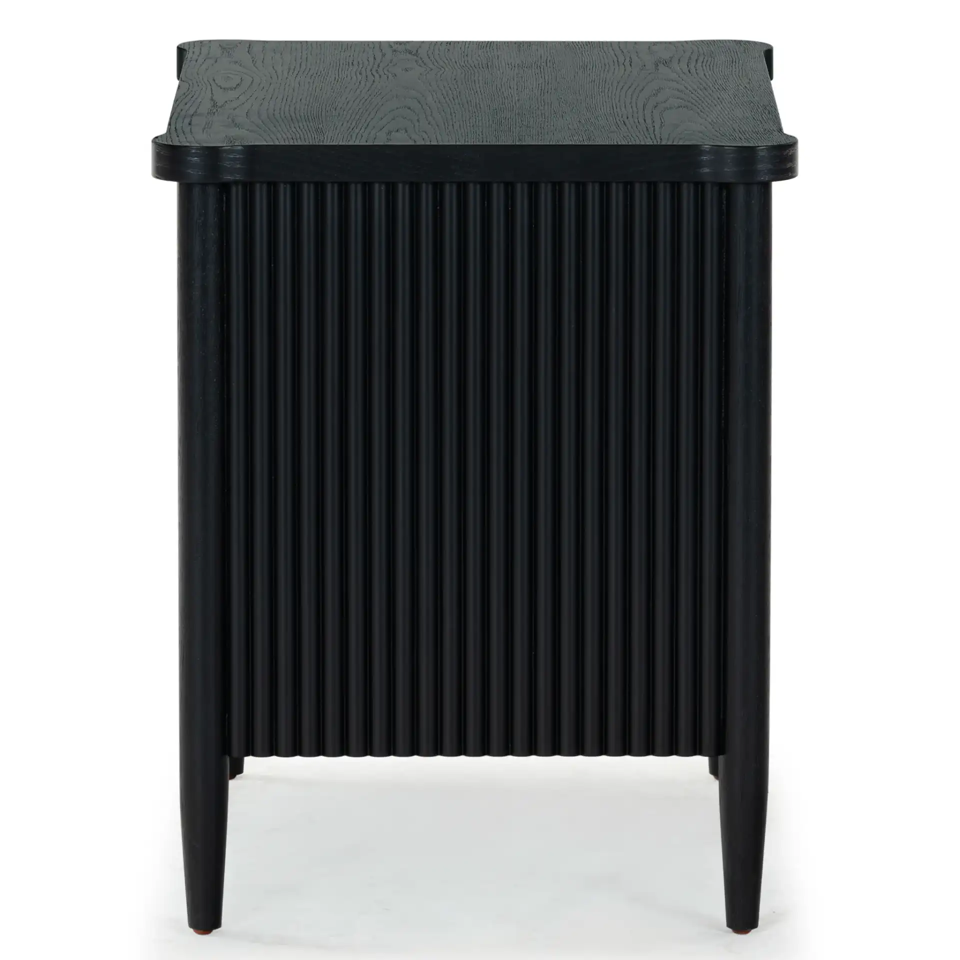 Shelbie One-Drawer Nightstand in Black, detail view