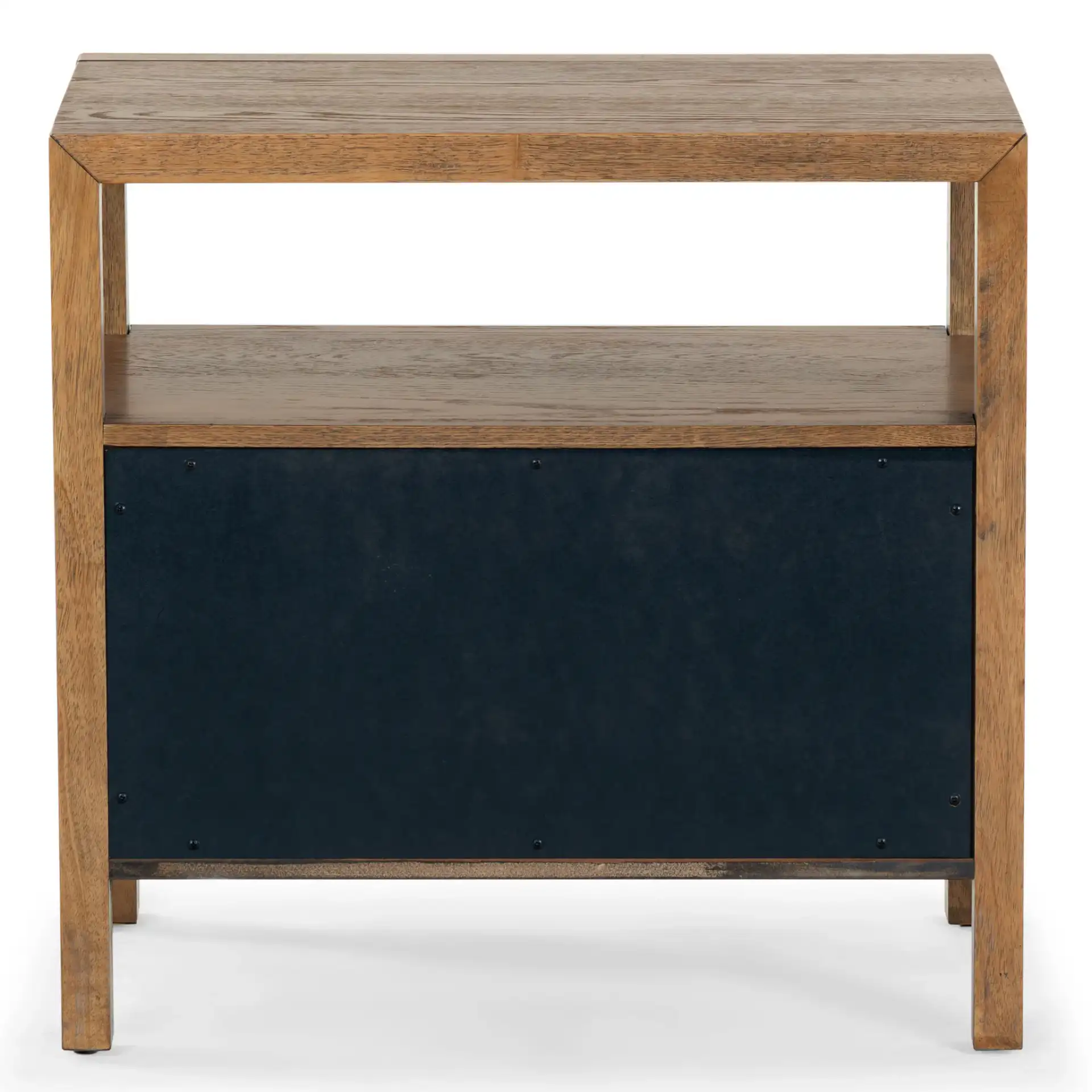 Shelbie Two-Drawer Nightstand in Medium Oak, detail view
