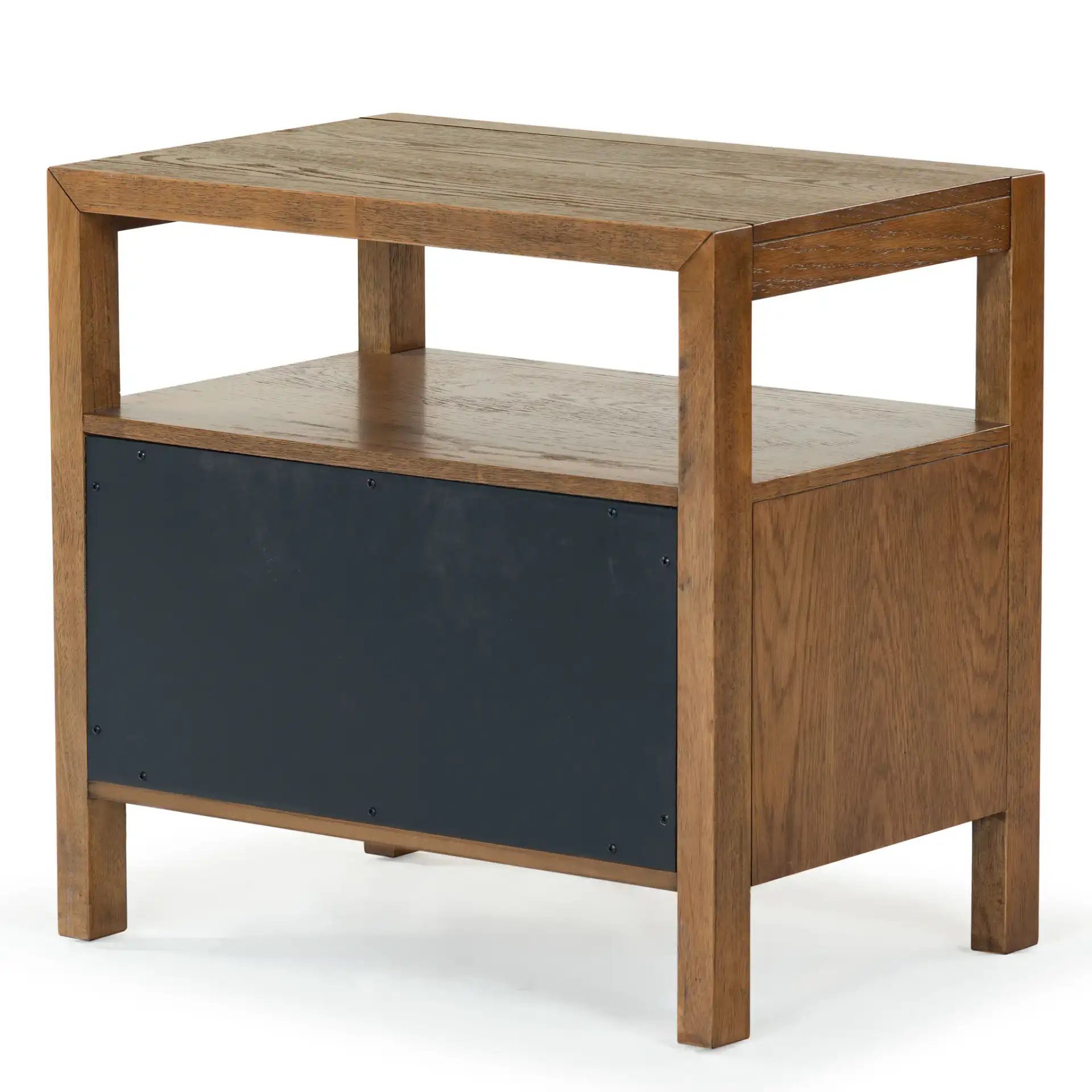 Shelbie Two-Drawer Nightstand in Medium Oak, detail view