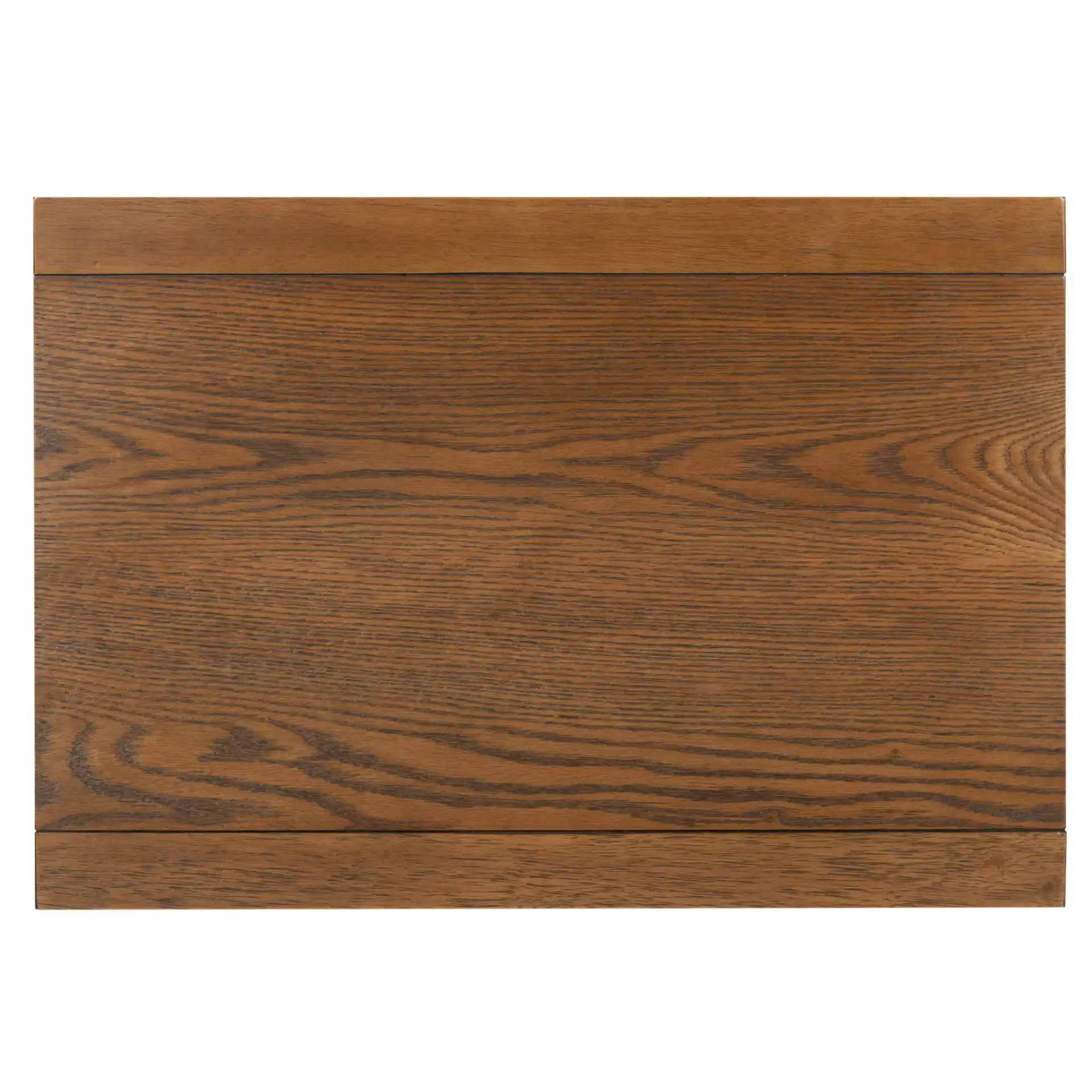 Shelbie Two-Drawer Nightstand in Medium Oak, detail view