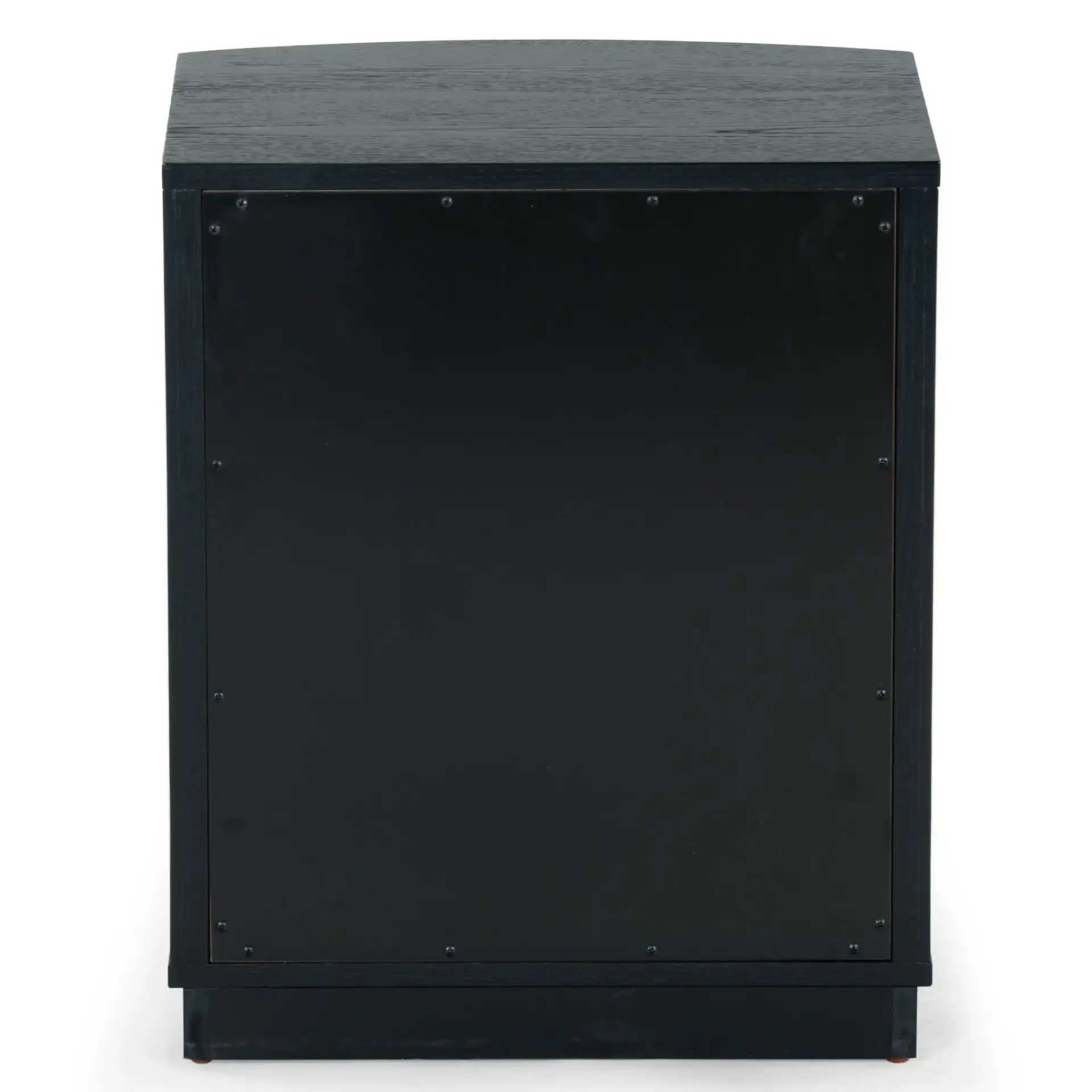 Shelbie Three-Drawer Nightstand in Black, detail view