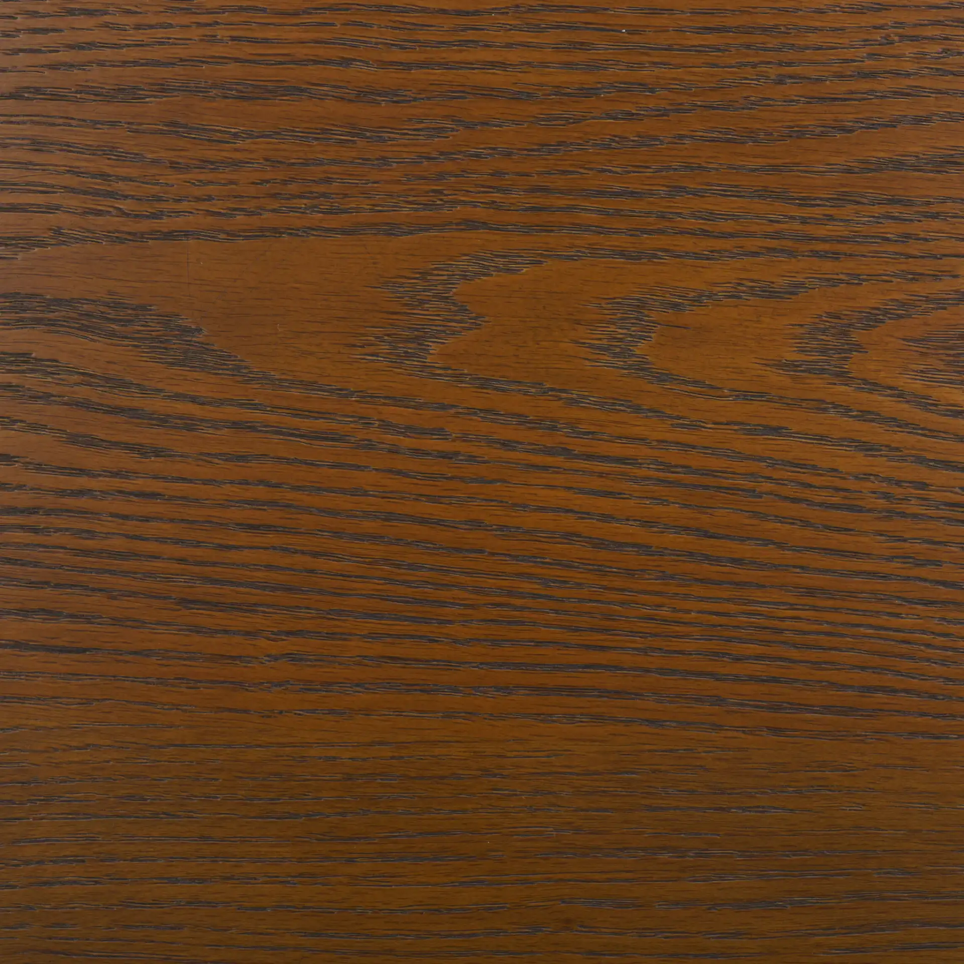 Shelbie Reeded Console Table in Medium Oak / Black, detail view