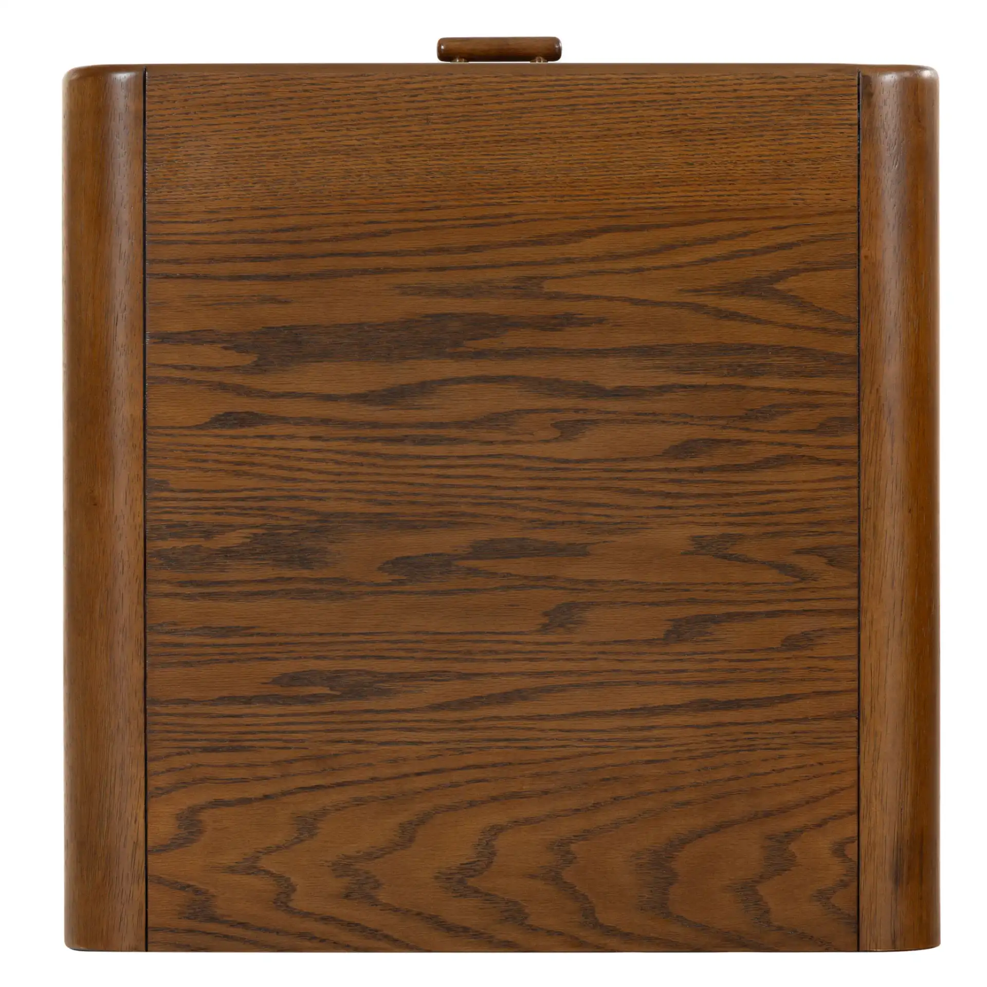Torricelli One-Drawer Nightstand in Medium Oak, detail view