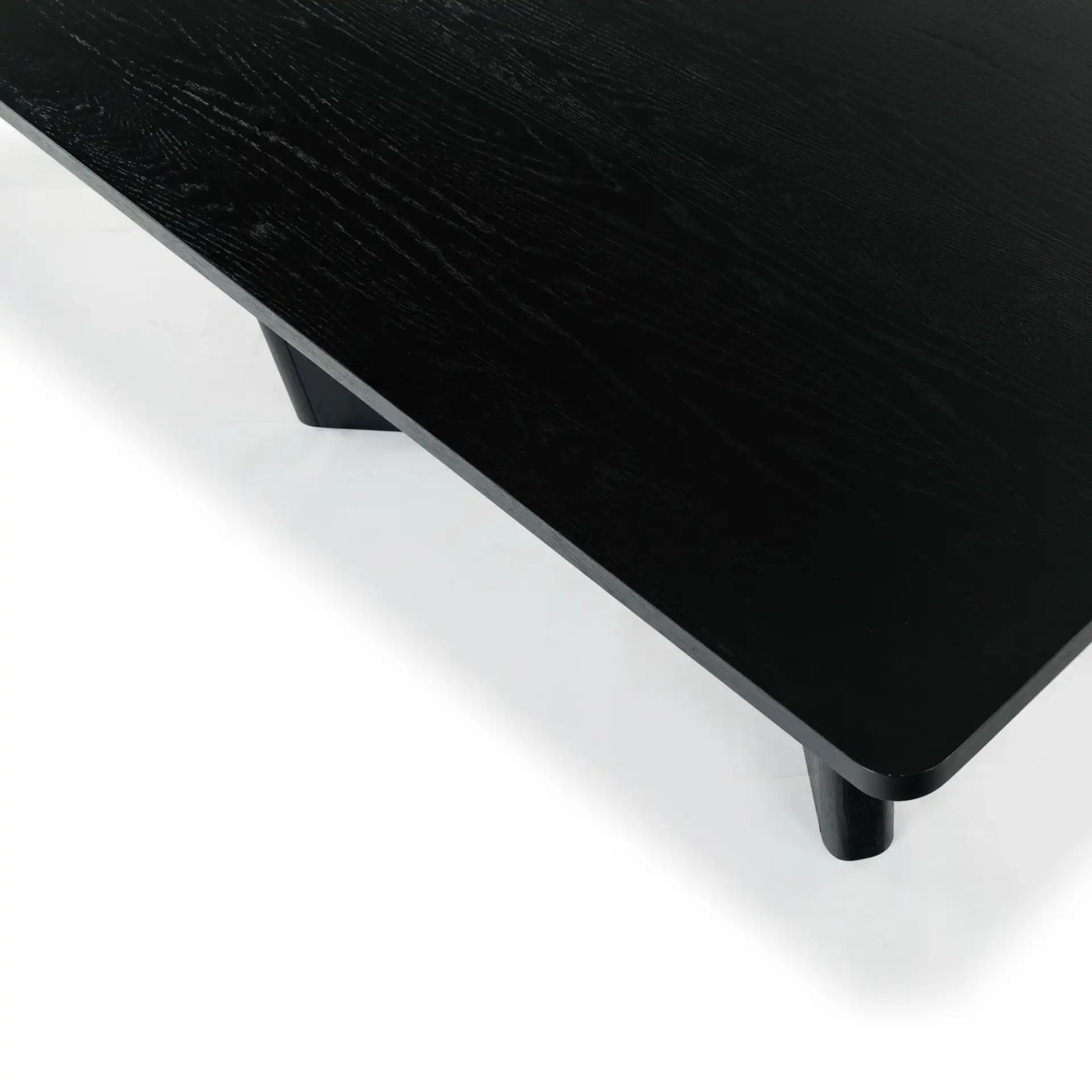 Barnard Rectangular Wood Dining Table in Black in a styled room