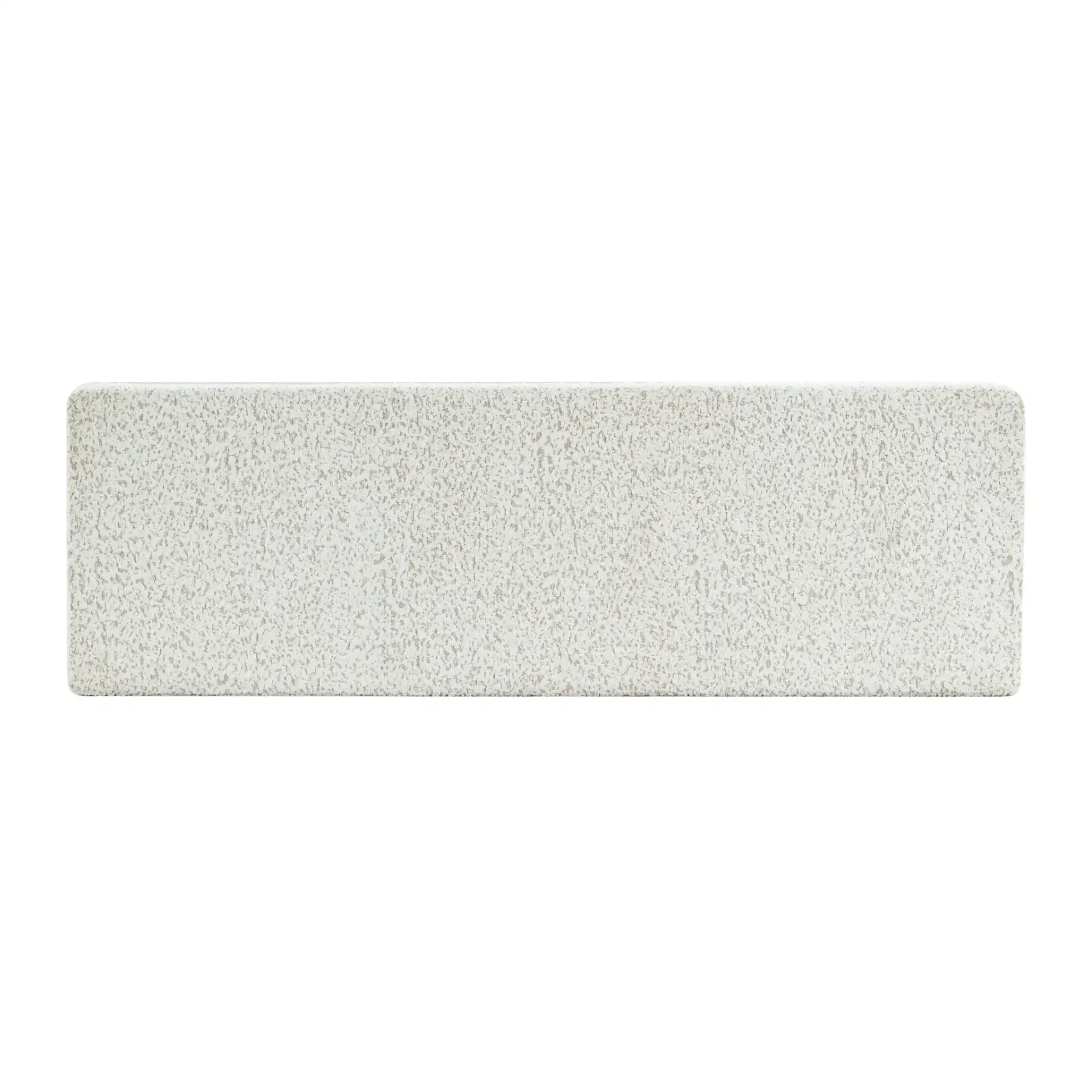 Oneida Boucle Reeded Leg Bench in Oak / White, detail view