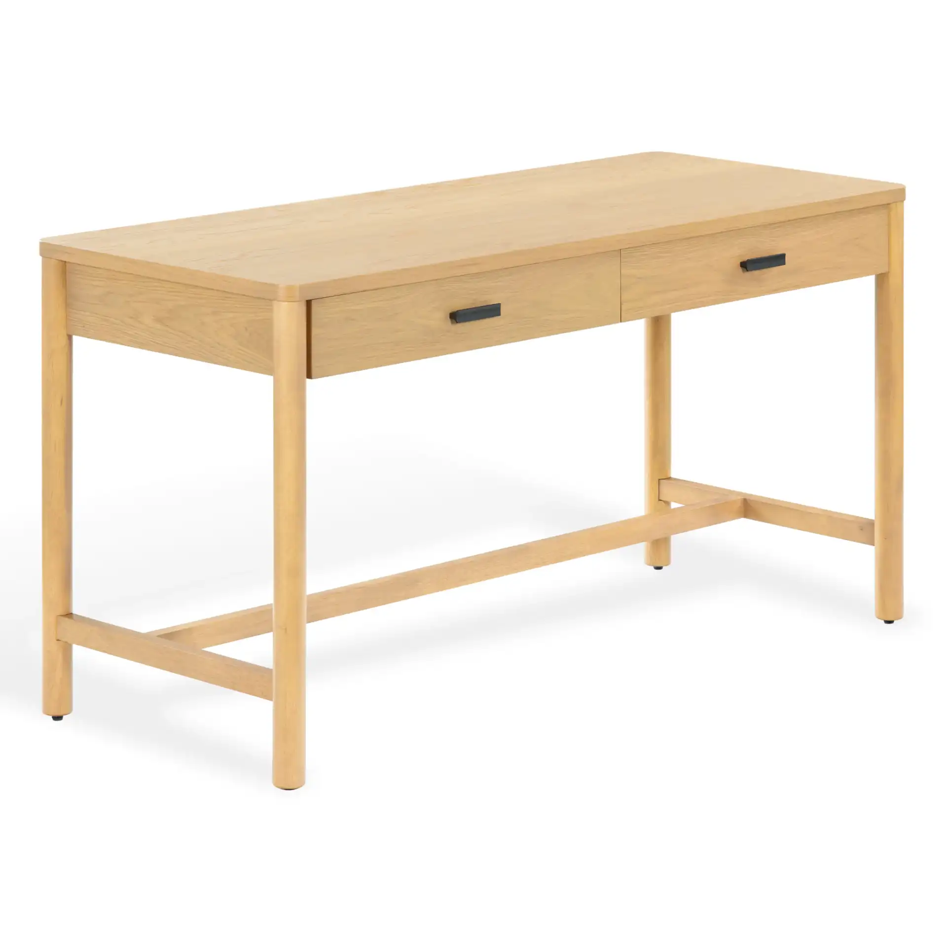 Jaylessa Wood Two-Drawer Desk in Natural