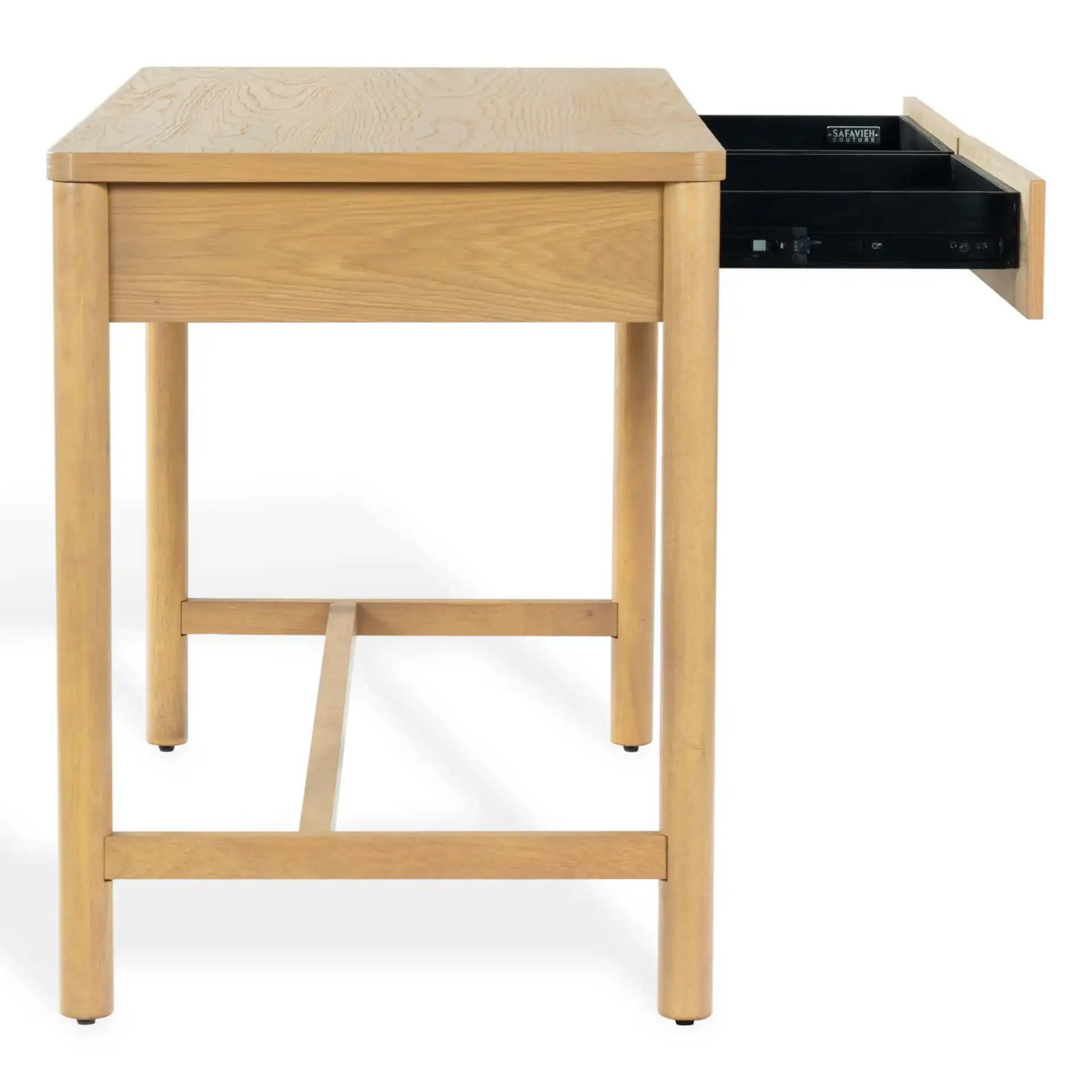 Jaylessa Wood Two-Drawer Desk in Natural, detail view