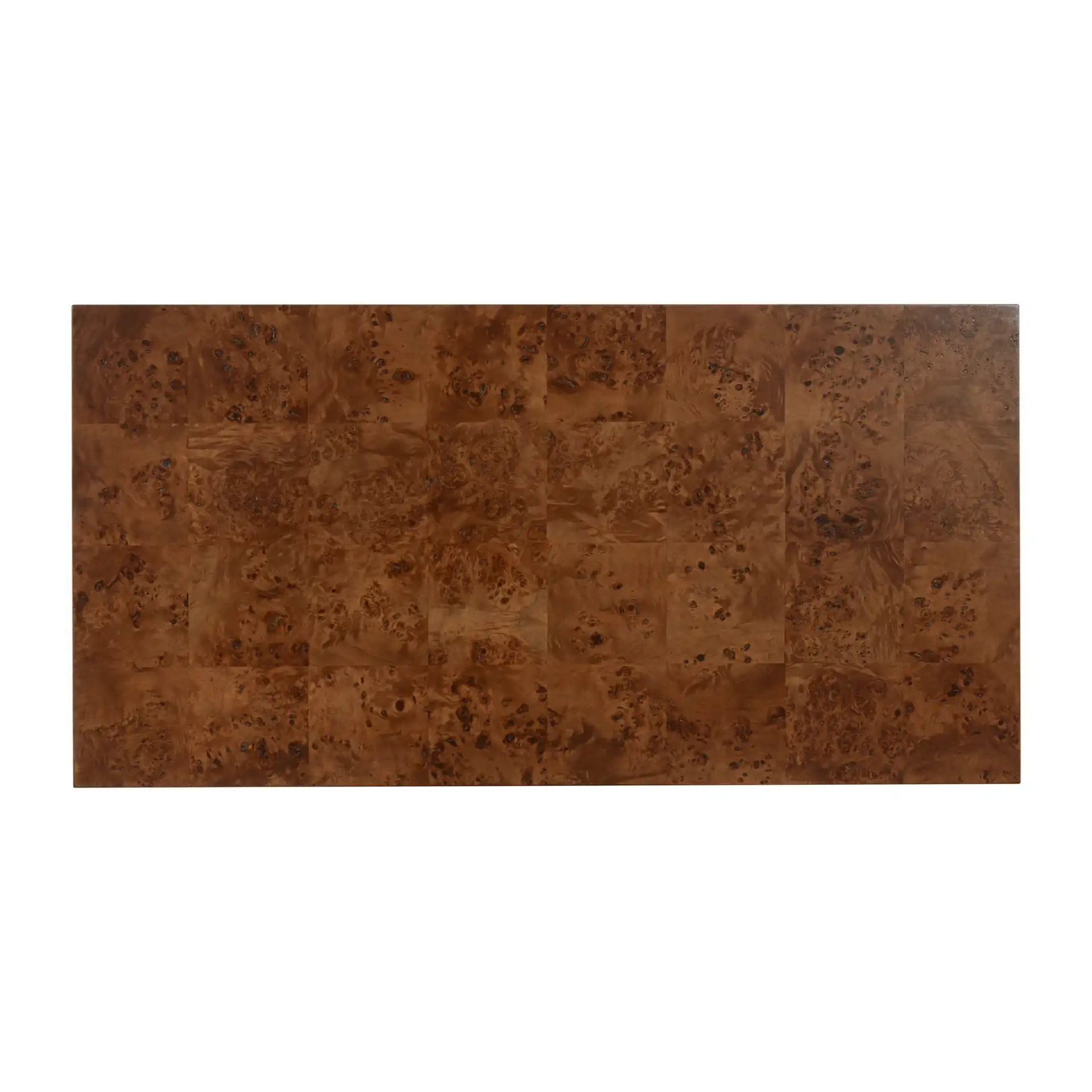 Betharose Burl Wood Coffee Table in Walnut Burl, detail view