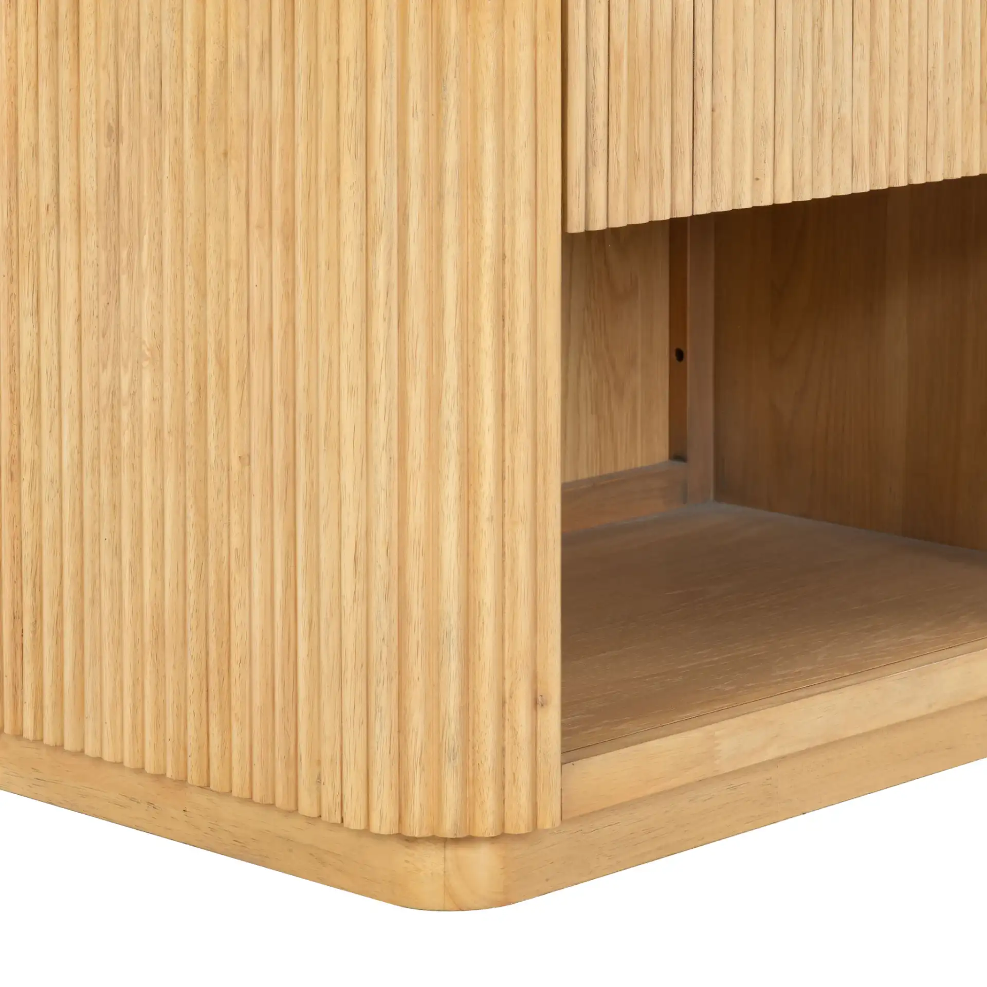Barrymore One-Drawer Nightstand in Greige Oak, detail view