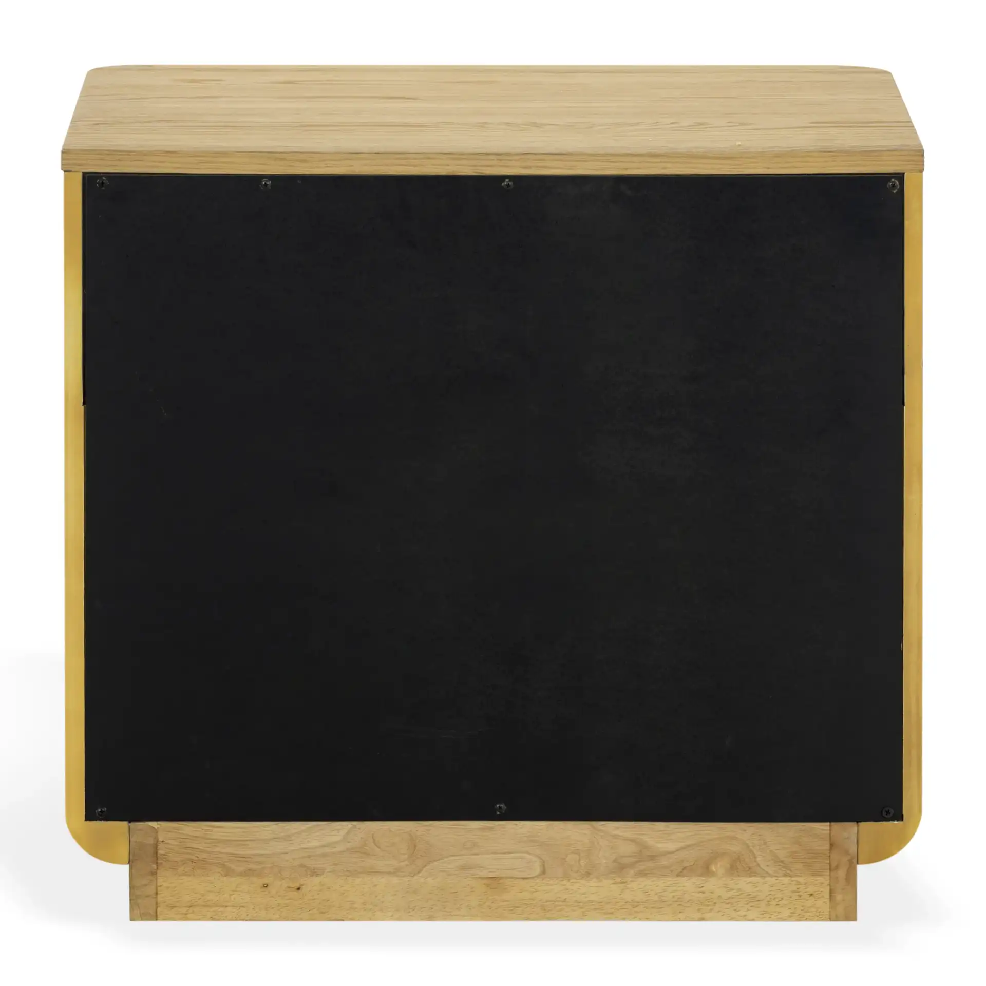 Carmilla One-Drawer Nightstand in Dark Brown Oak, detail view