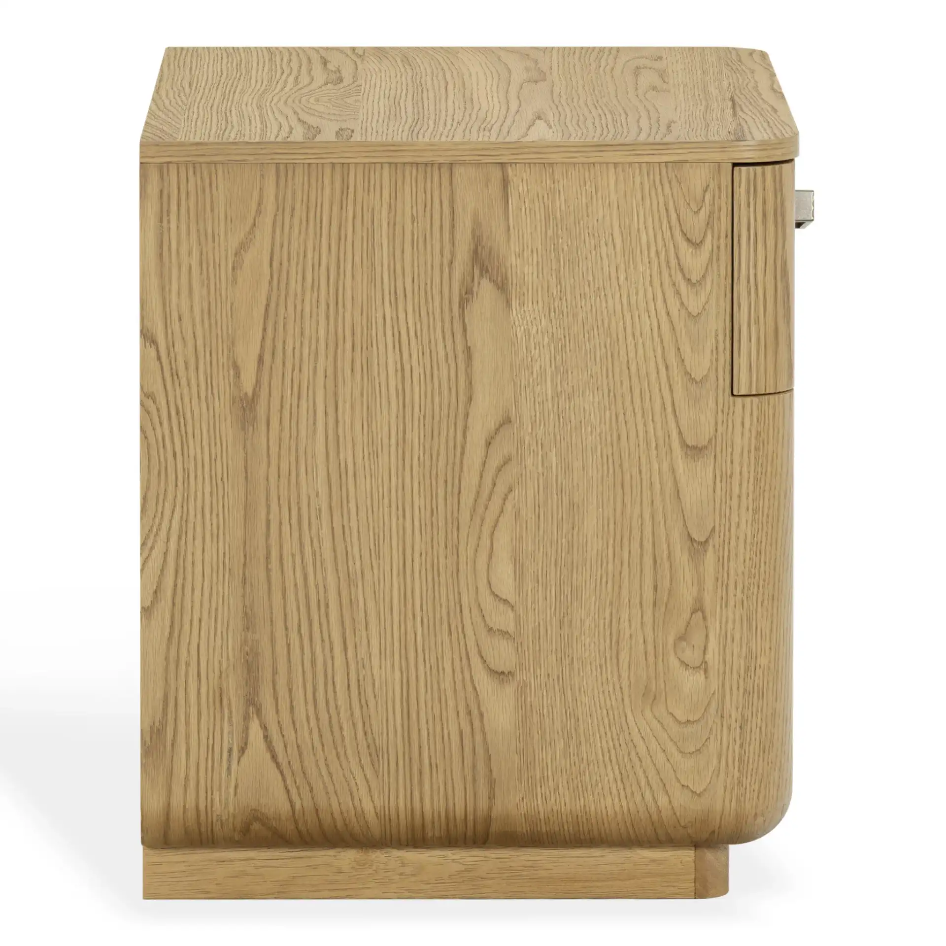 Carmilla One-Drawer Nightstand in Dark Brown Oak, detail view