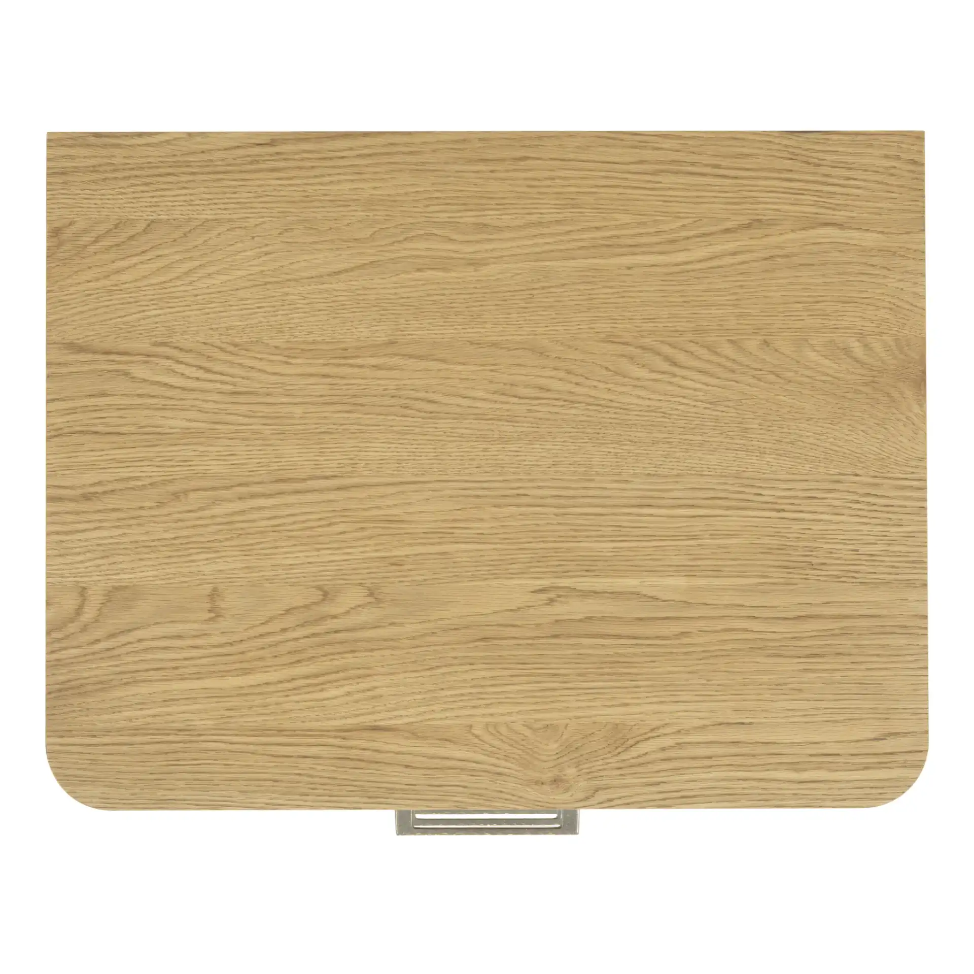 Carmilla Three-Drawer Nightstand in Dark Brown Oak, detail view