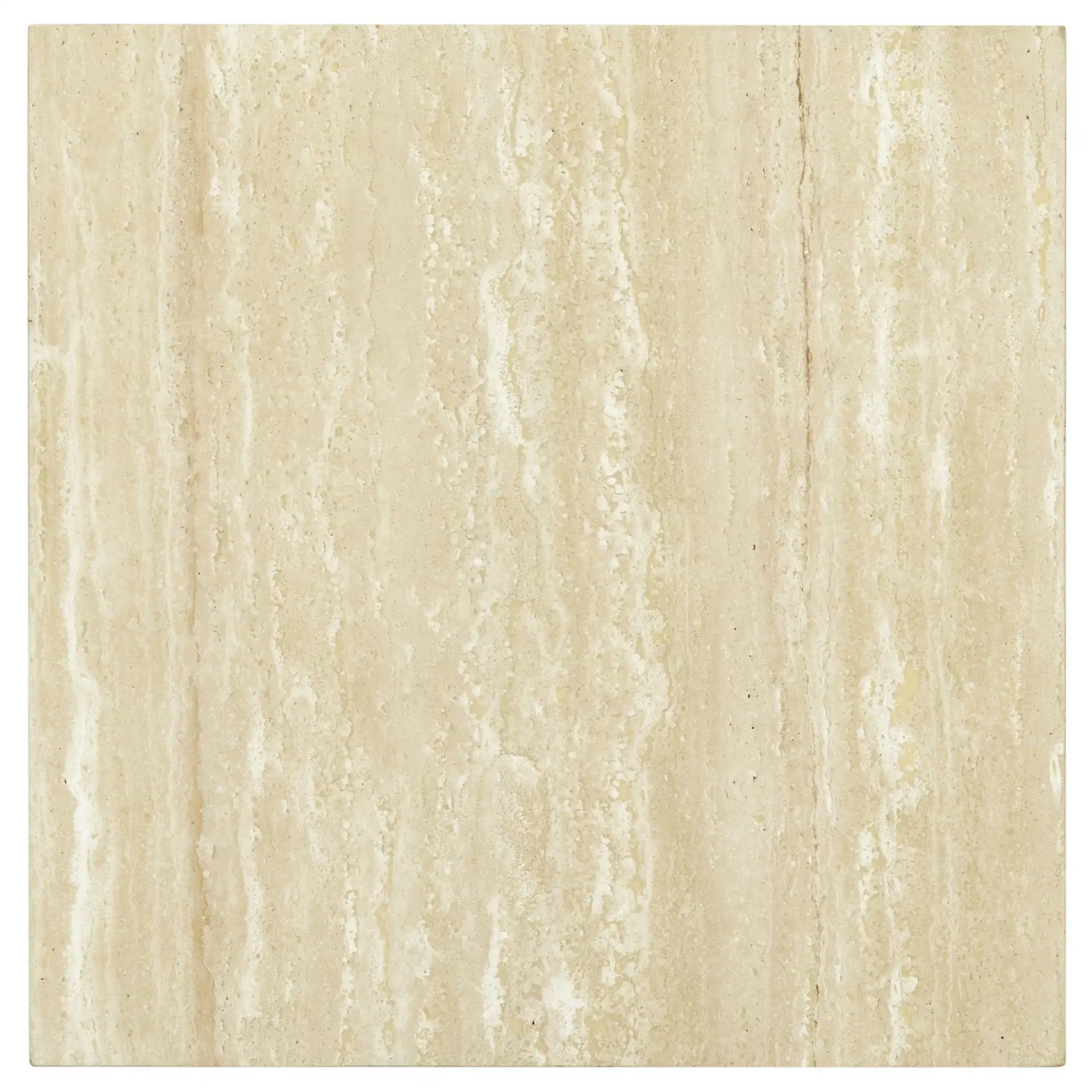 Alysandria Square Accent Table in Dark Brown Oak / Travertine, detail view
